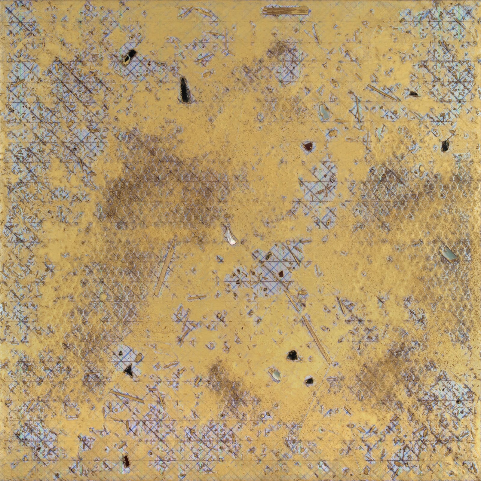 Sunghong Min, Exercise for Painting_Interference 2_ Violet, Gold, 2025