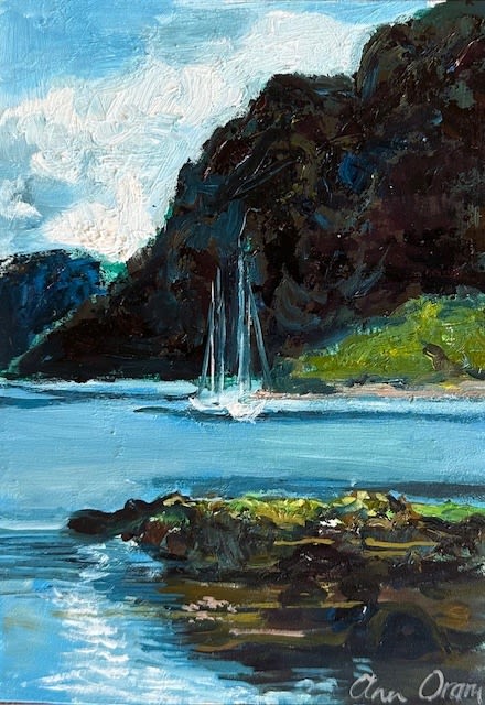 Ann Oram RSW, Coastal Scene, Plockton