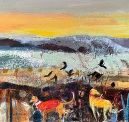 Christine Woodside RSW RGI, Winter Walks, Strathmiglo