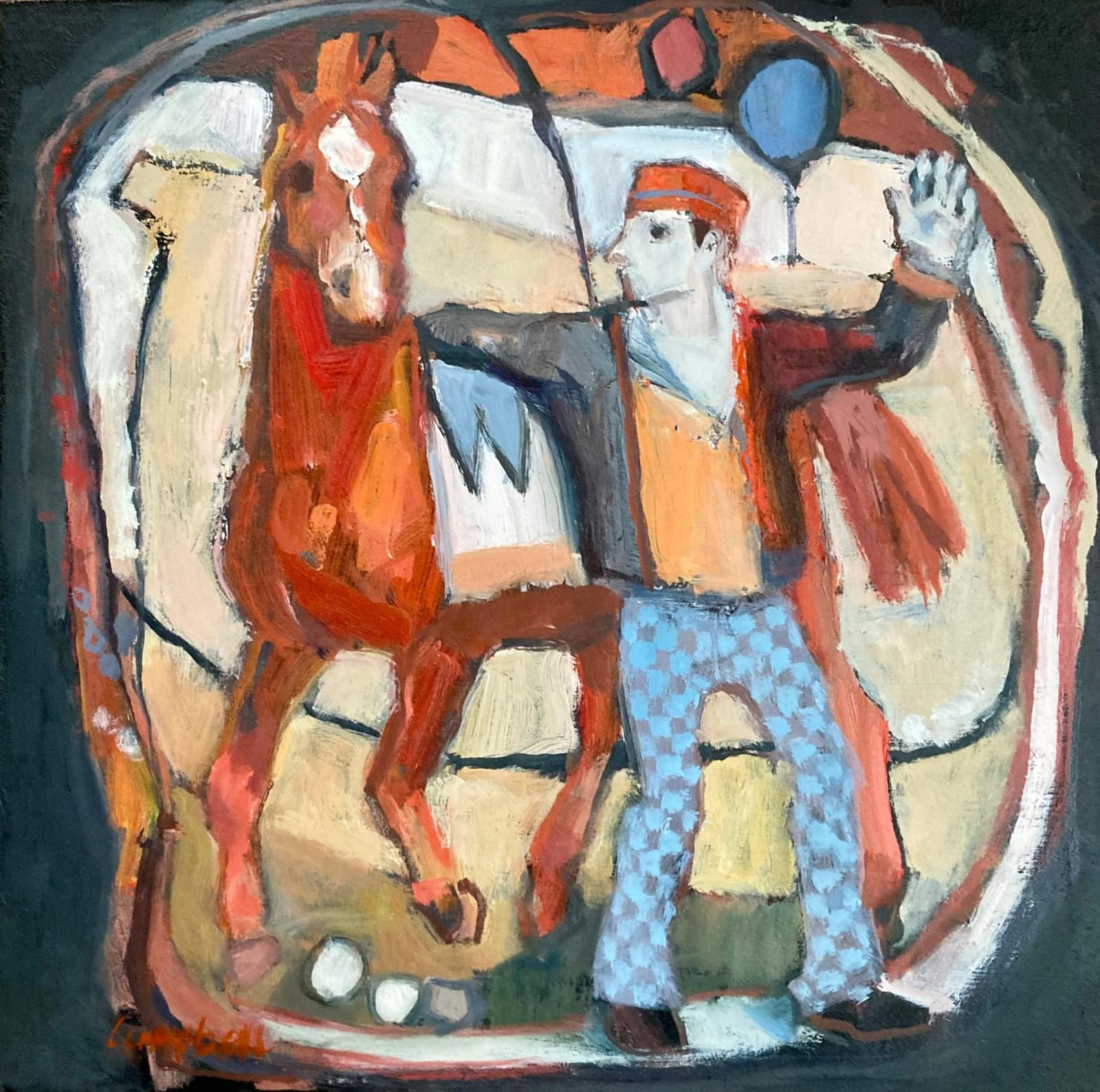 Catriona Campbell, Chestnut Horse and Man