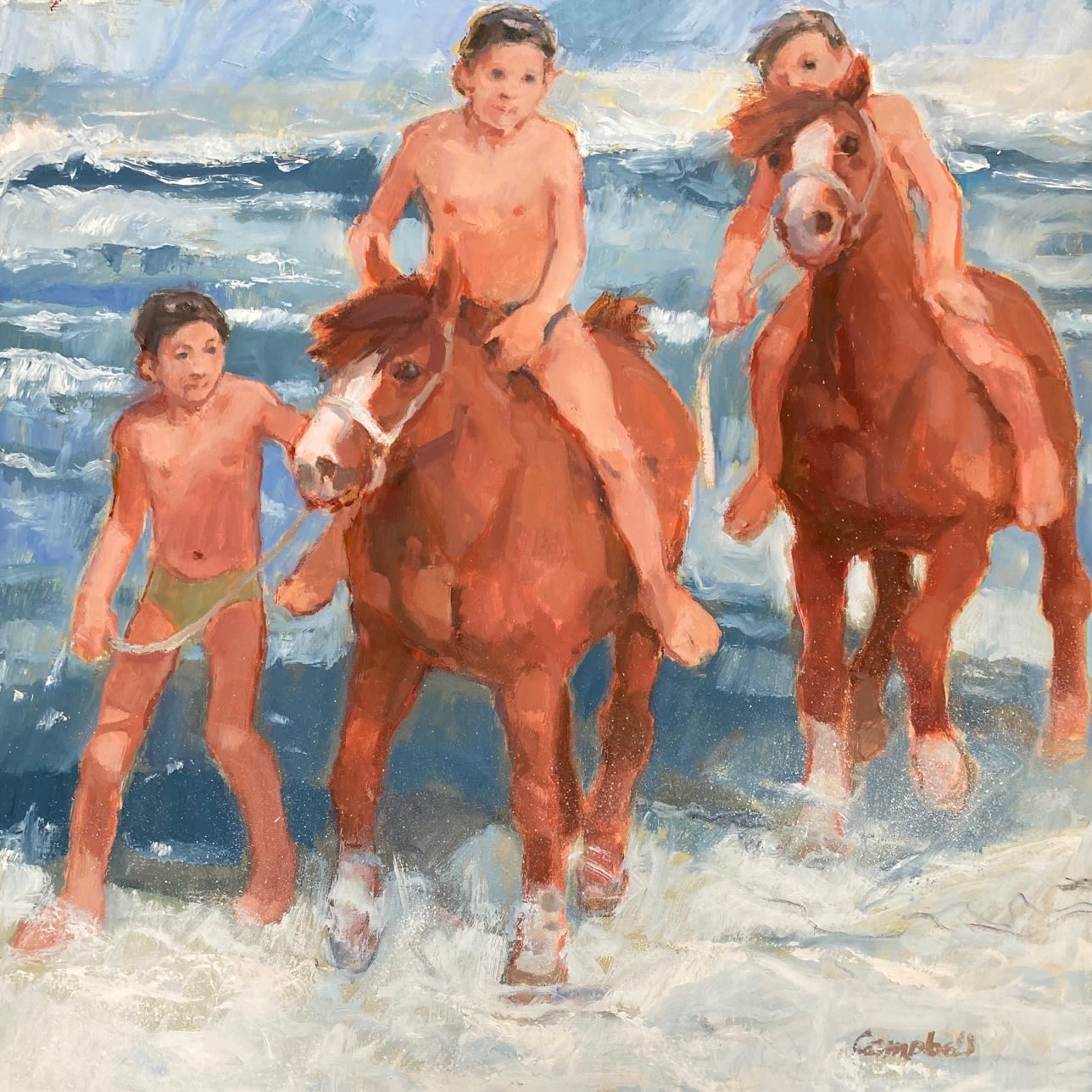Catriona Campbell, Three Boys and Two Ponies