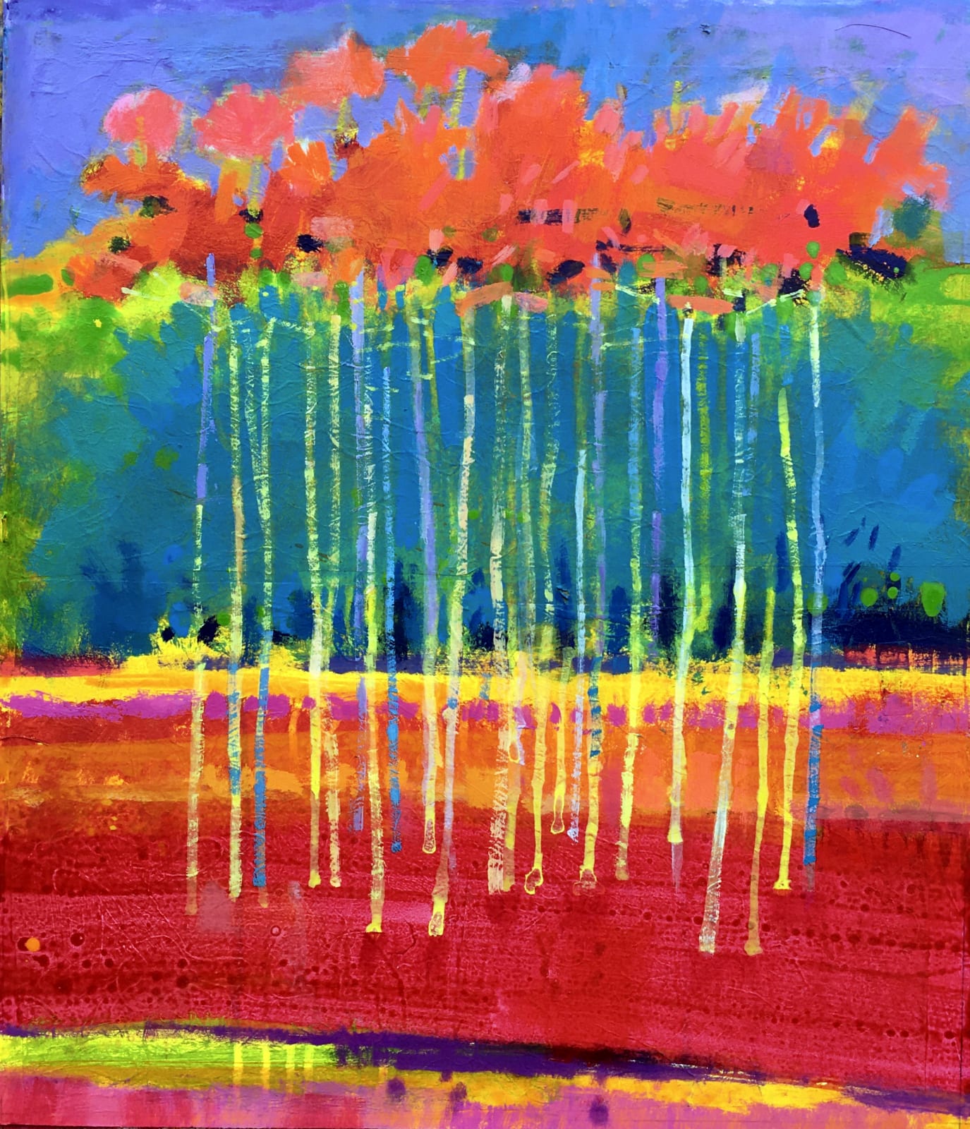 Francis Boag, Blue Trees, Pink Birches