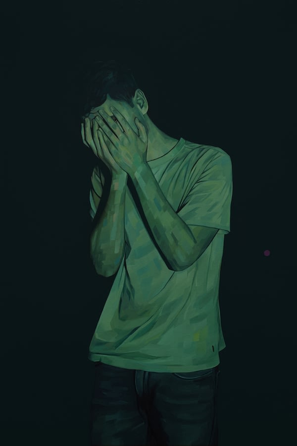 Calum Stevenson, Self Portrait in Green