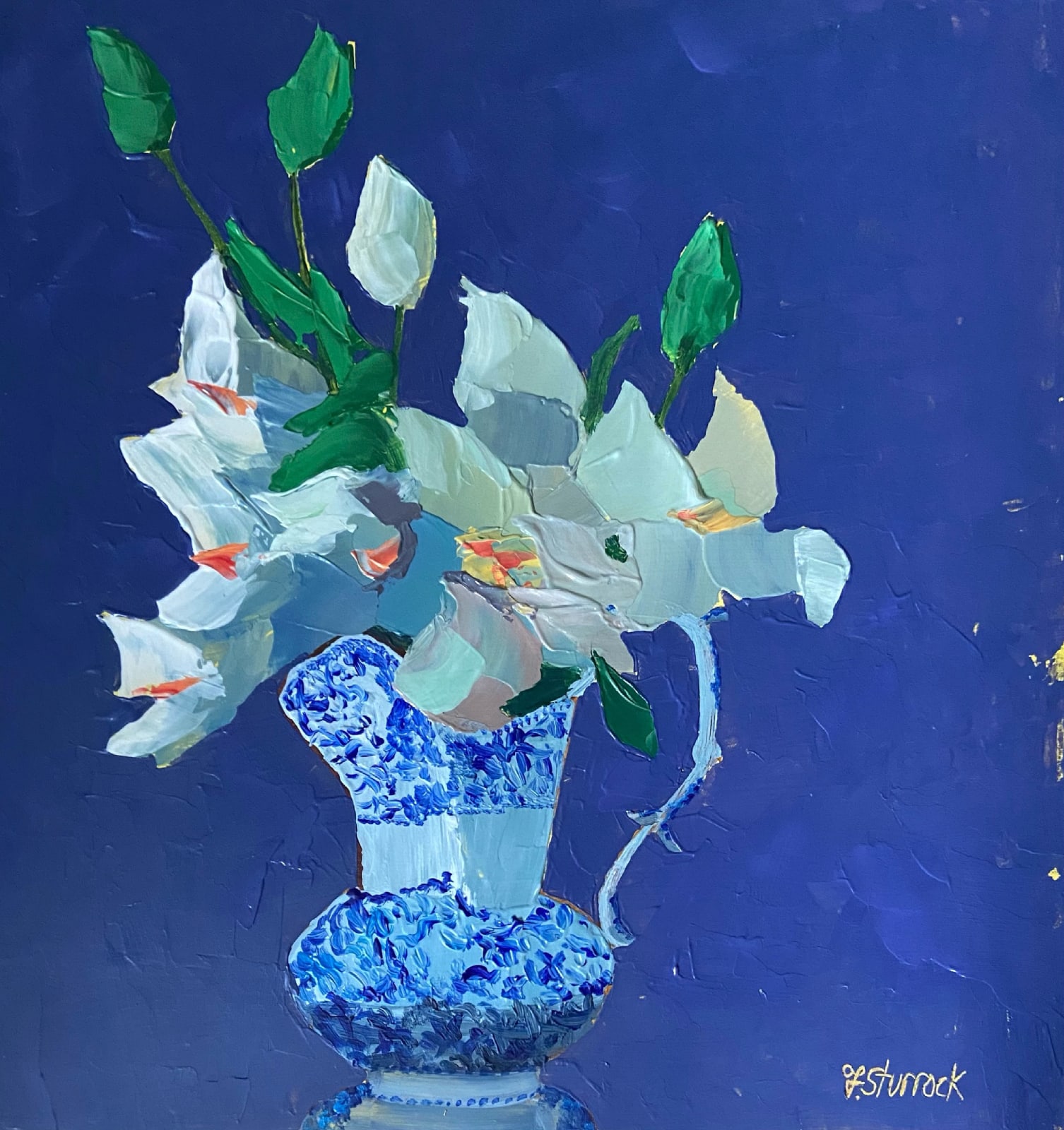 Fiona Sturrock, Lilies in Antique Jug