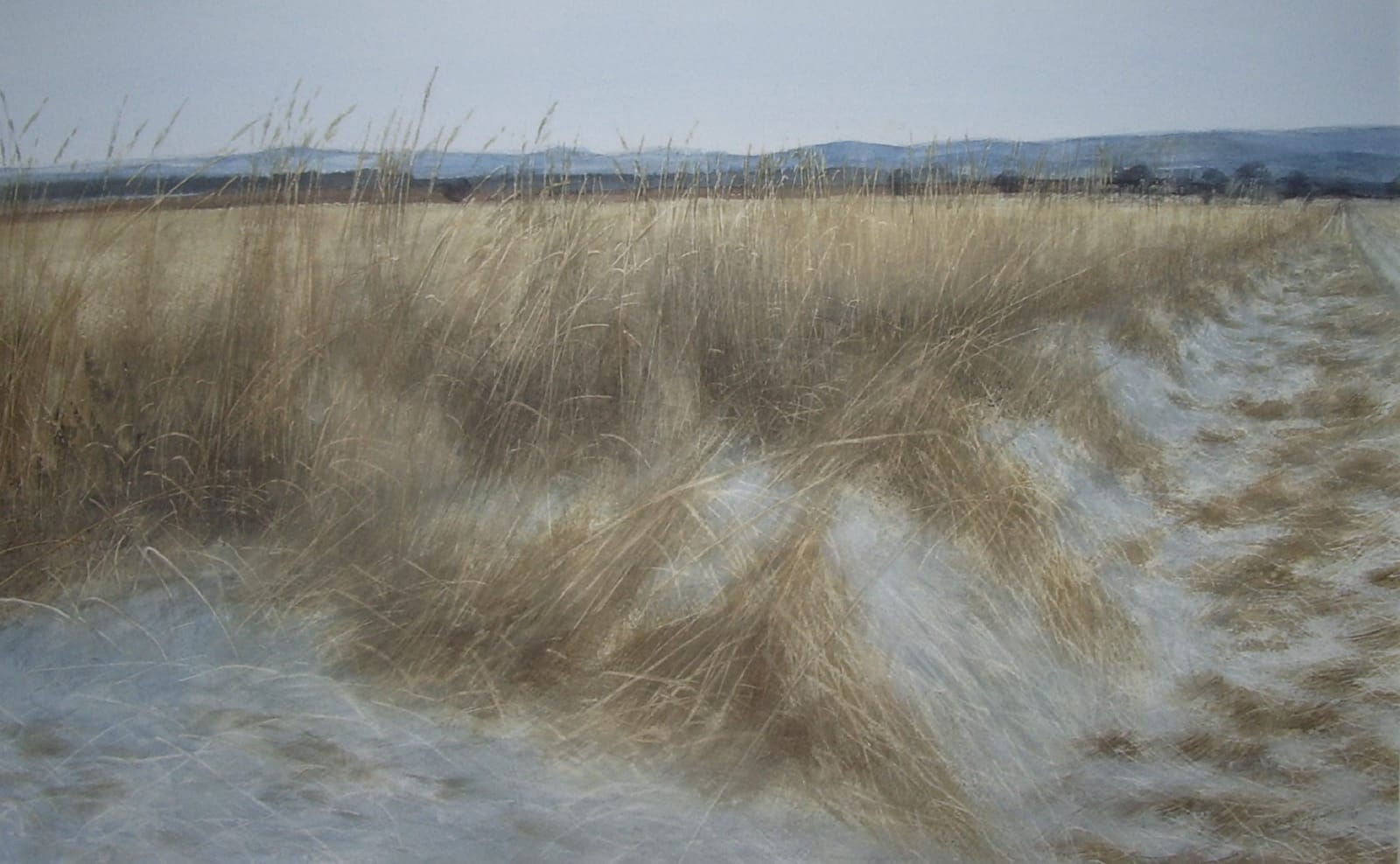 David Johnston RSW, A Winter Field Edge, The Mearns