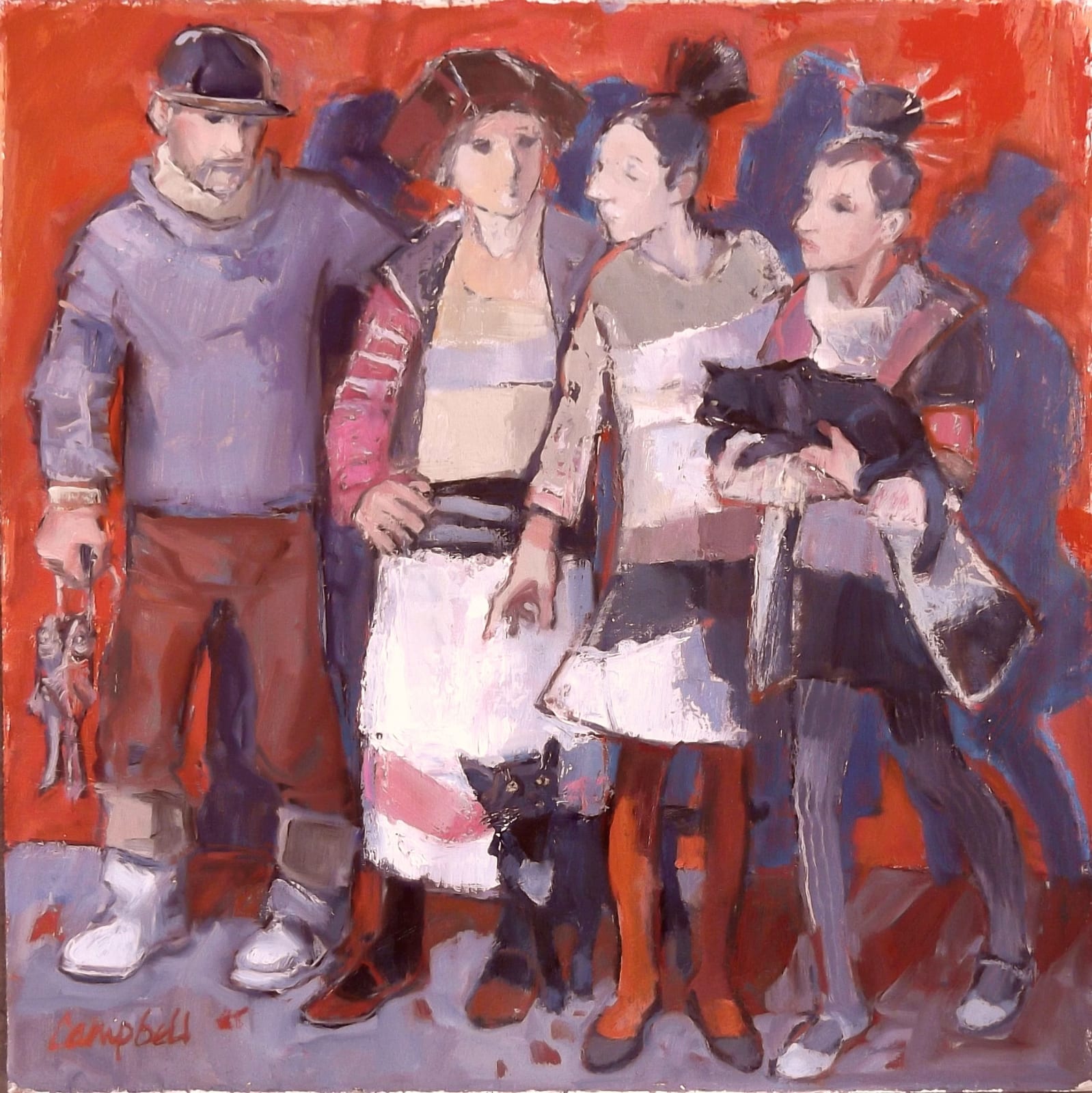 Catriona Campbell, Fisherman, Three Dancers and Two Cats