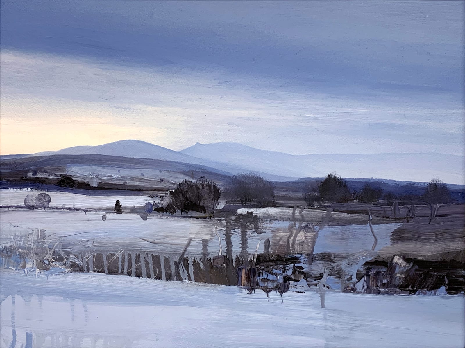 Chris Bushe RSW, Winter Twilight, Finzean