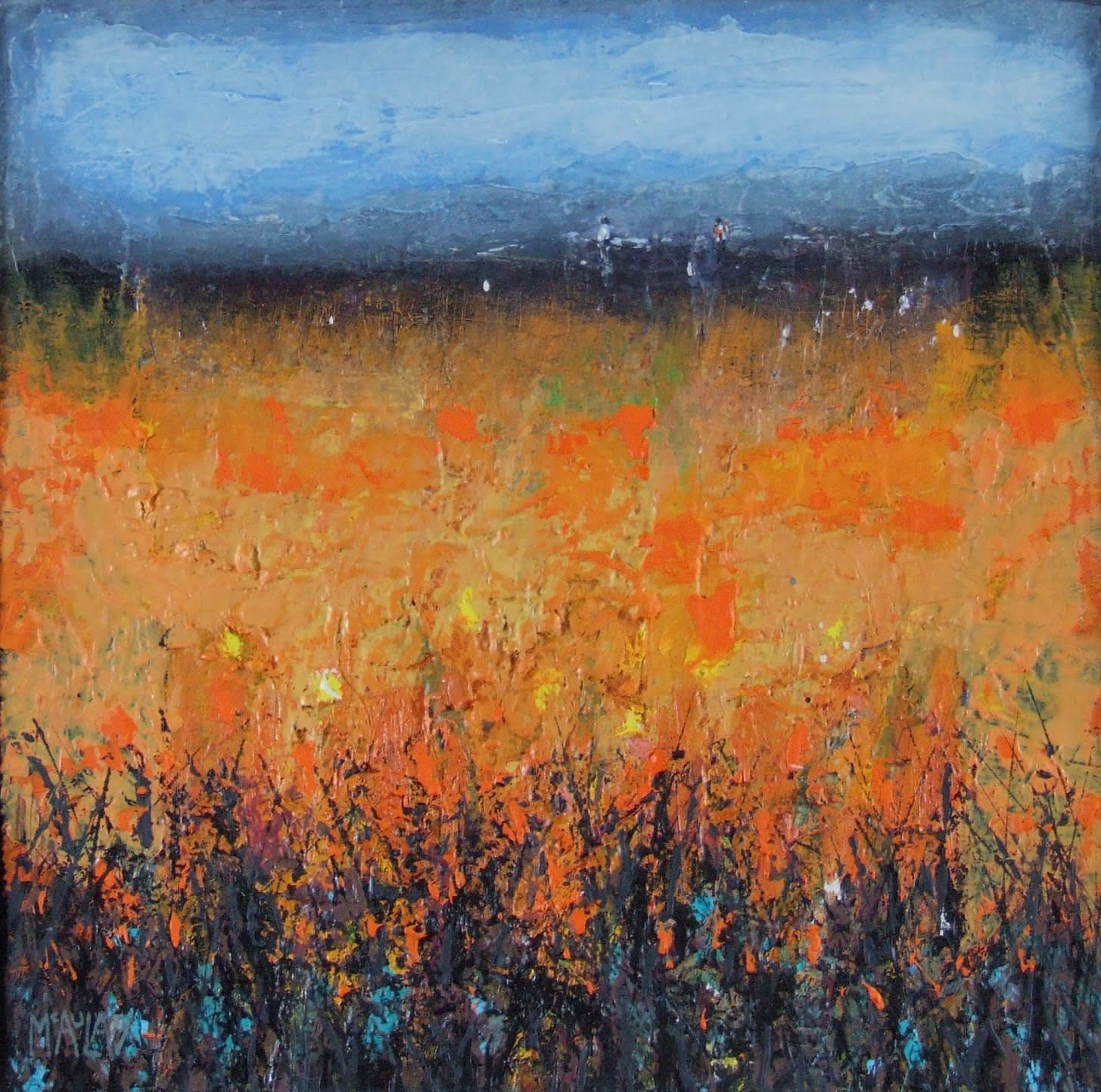 Robert McAulay, Orange Landscape , Two Travellers