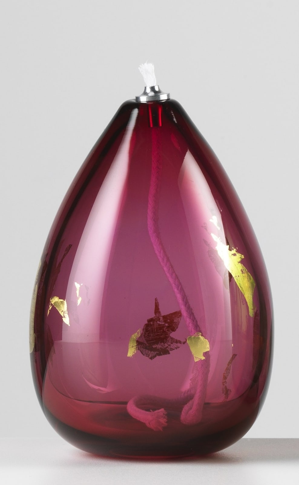 Elin Isaksson, Oil Lamp (ruby & gold)