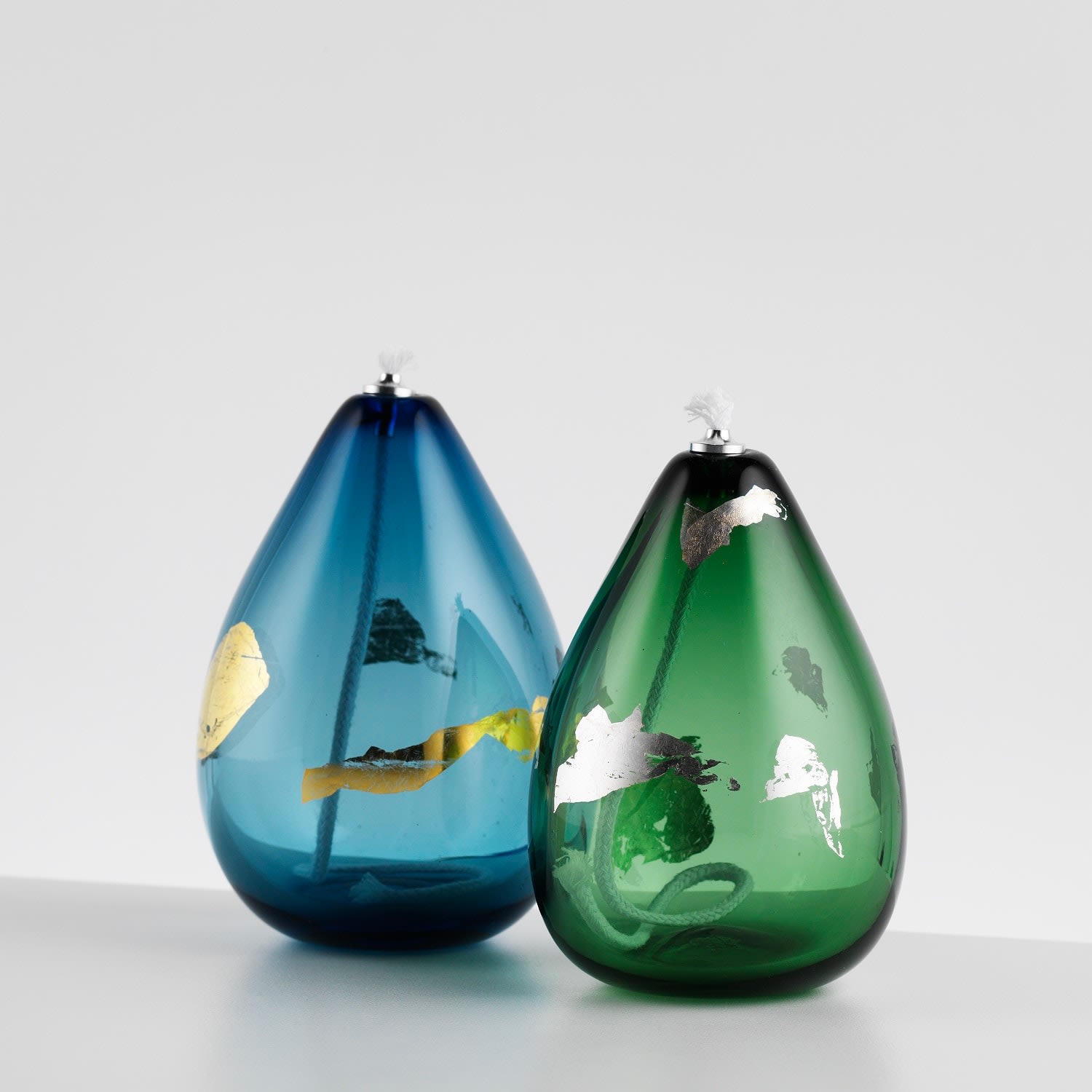Elin Isaksson, Oil Lamp (green & silver)