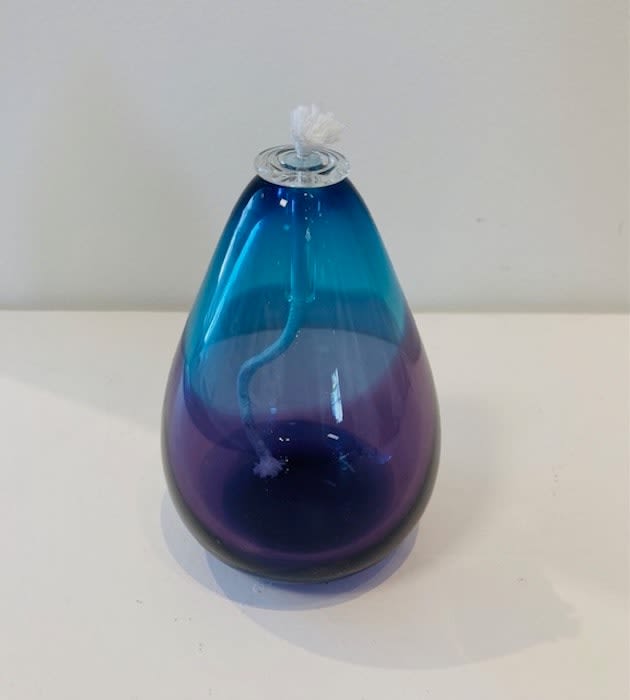 Elin Isaksson, Transparent Oil Lamp (hyacinth & blue)