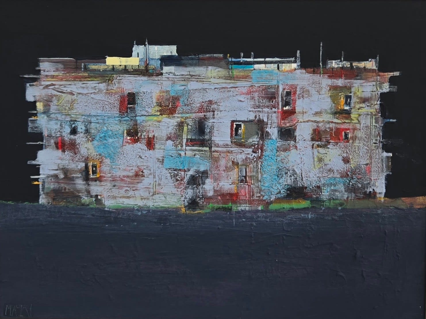 Robert McAulay, Small Community I, Blue