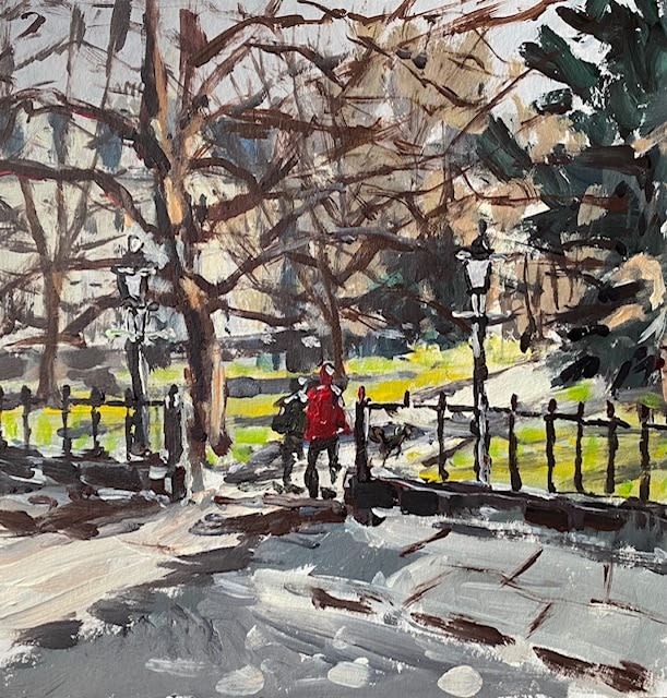 Kathleen Bremner, Winter Walk, Rubislaw Terrace Gardens