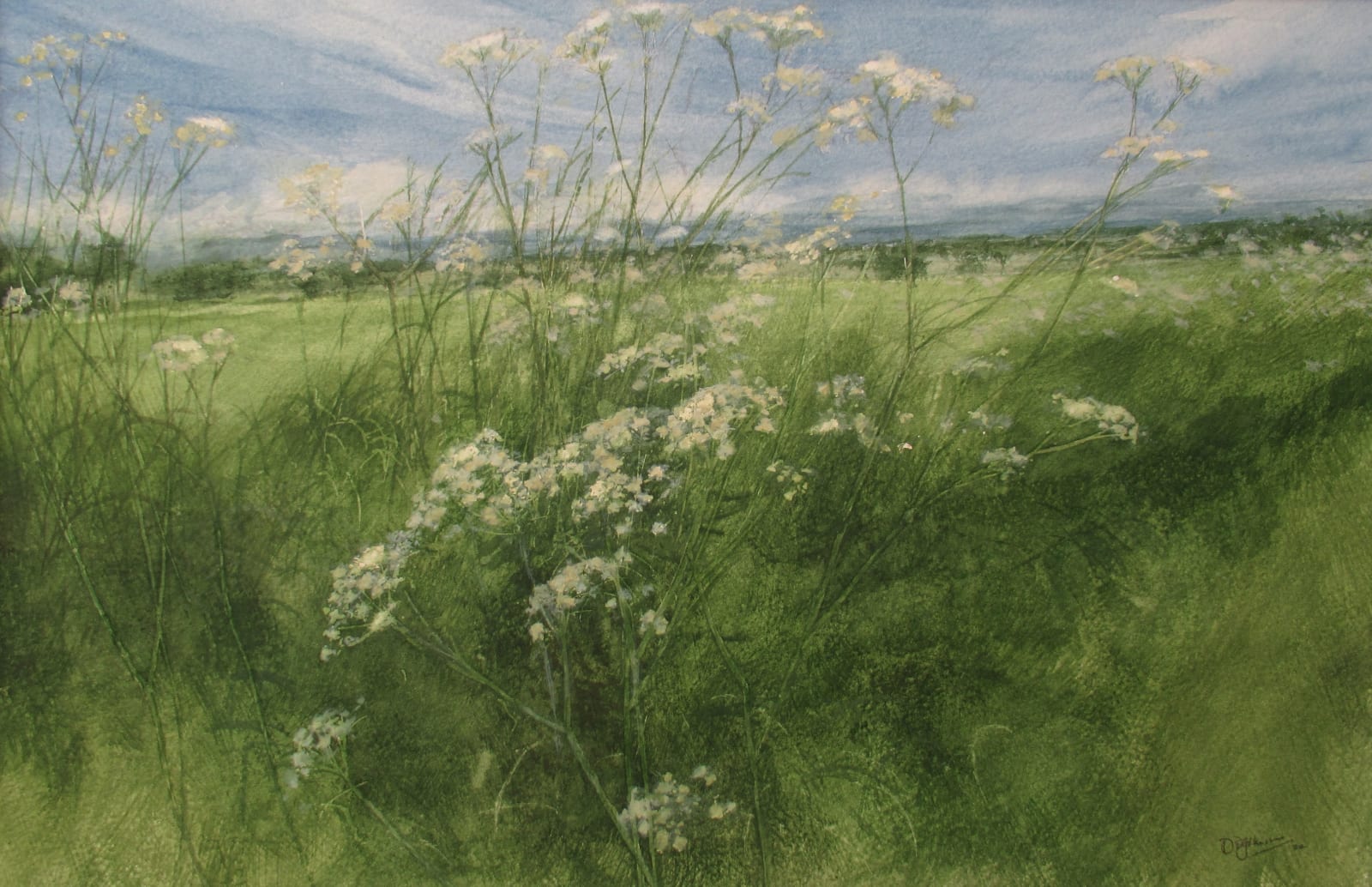 David Johnston RSW, Late Spring Field Edge, The Mearns