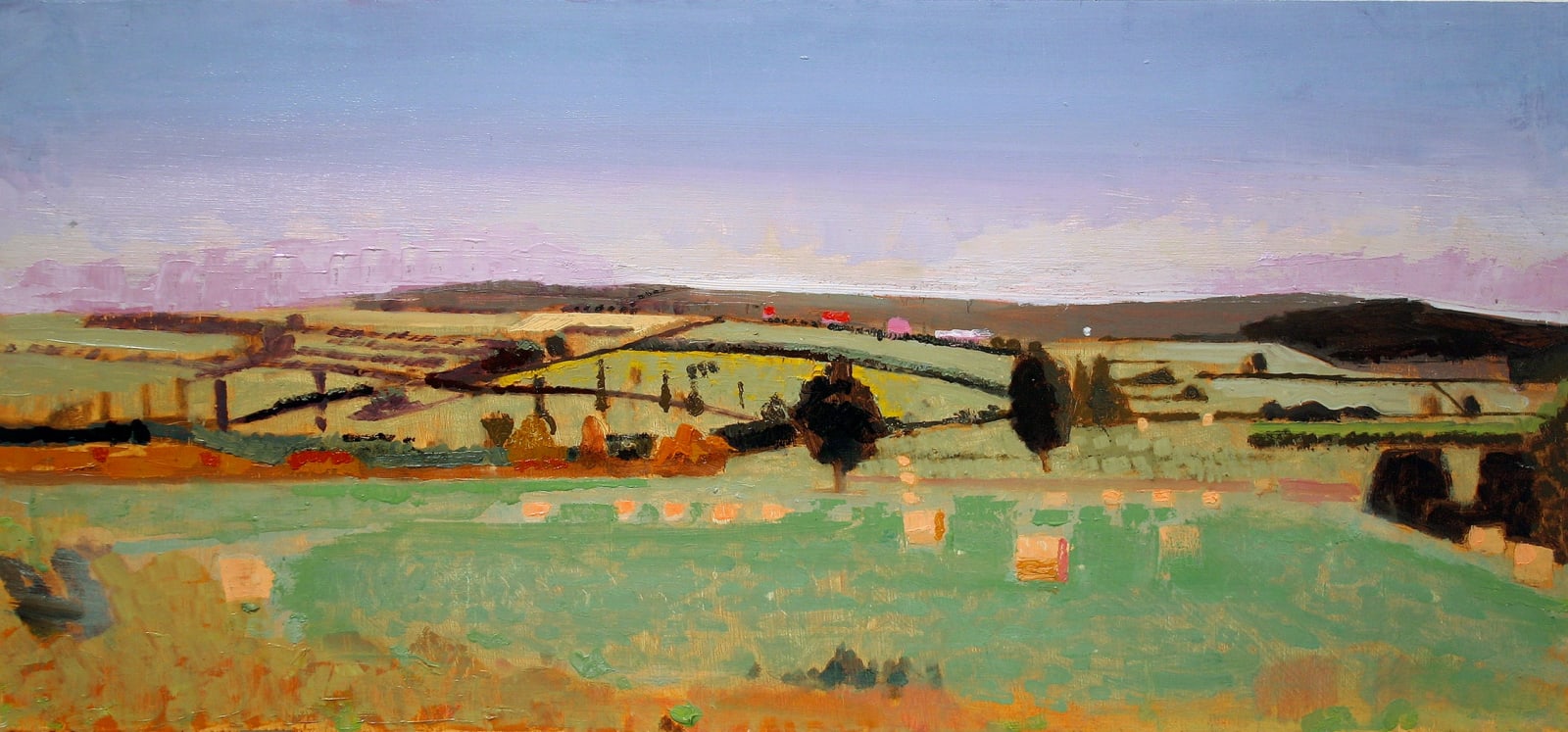 Landscape of french field in Burgundy