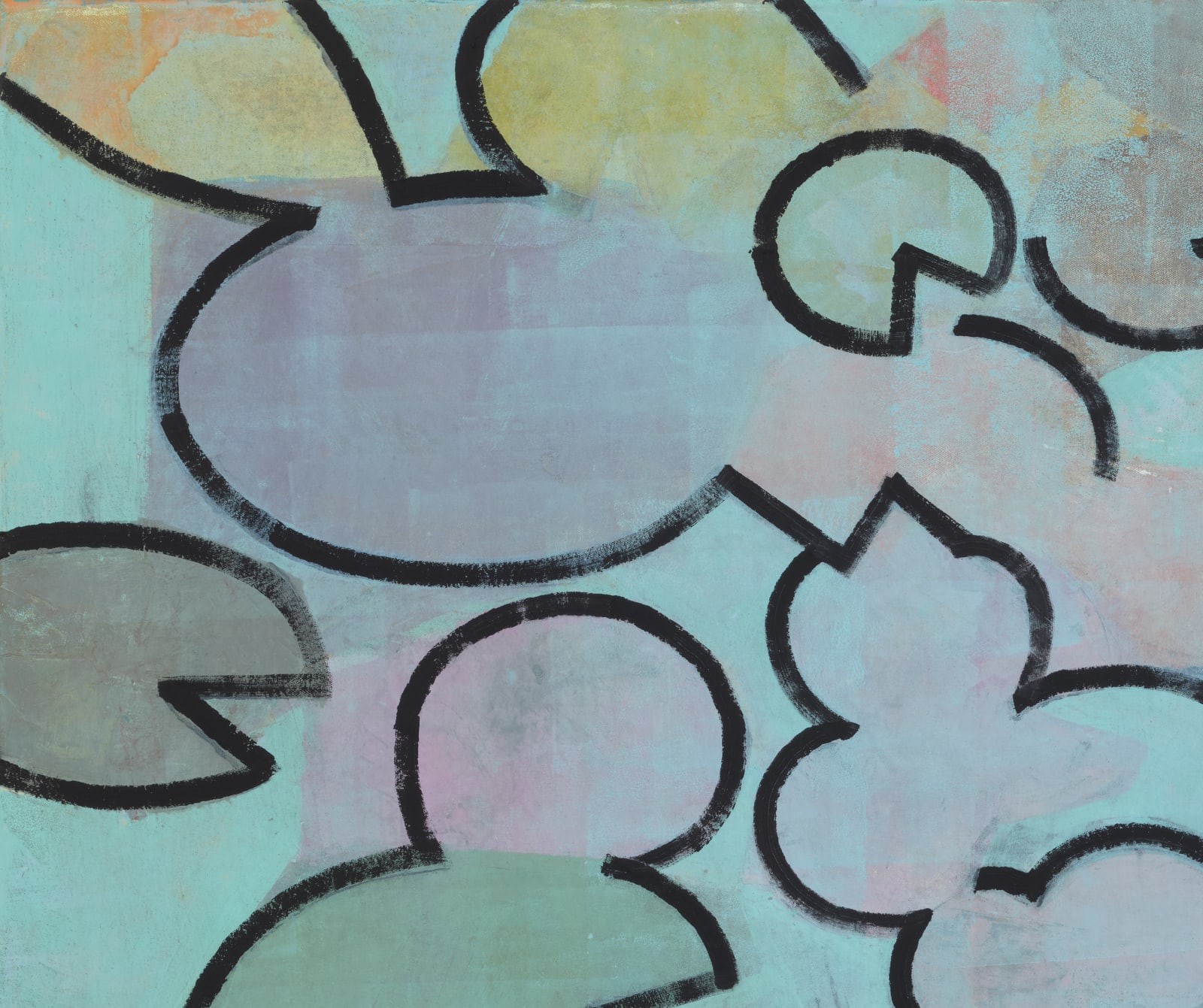 Painting of lilypads