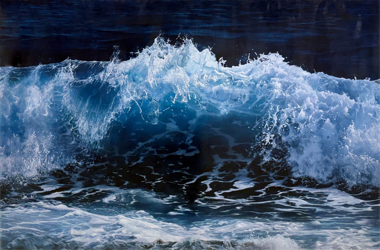 Painting of a crashing wave