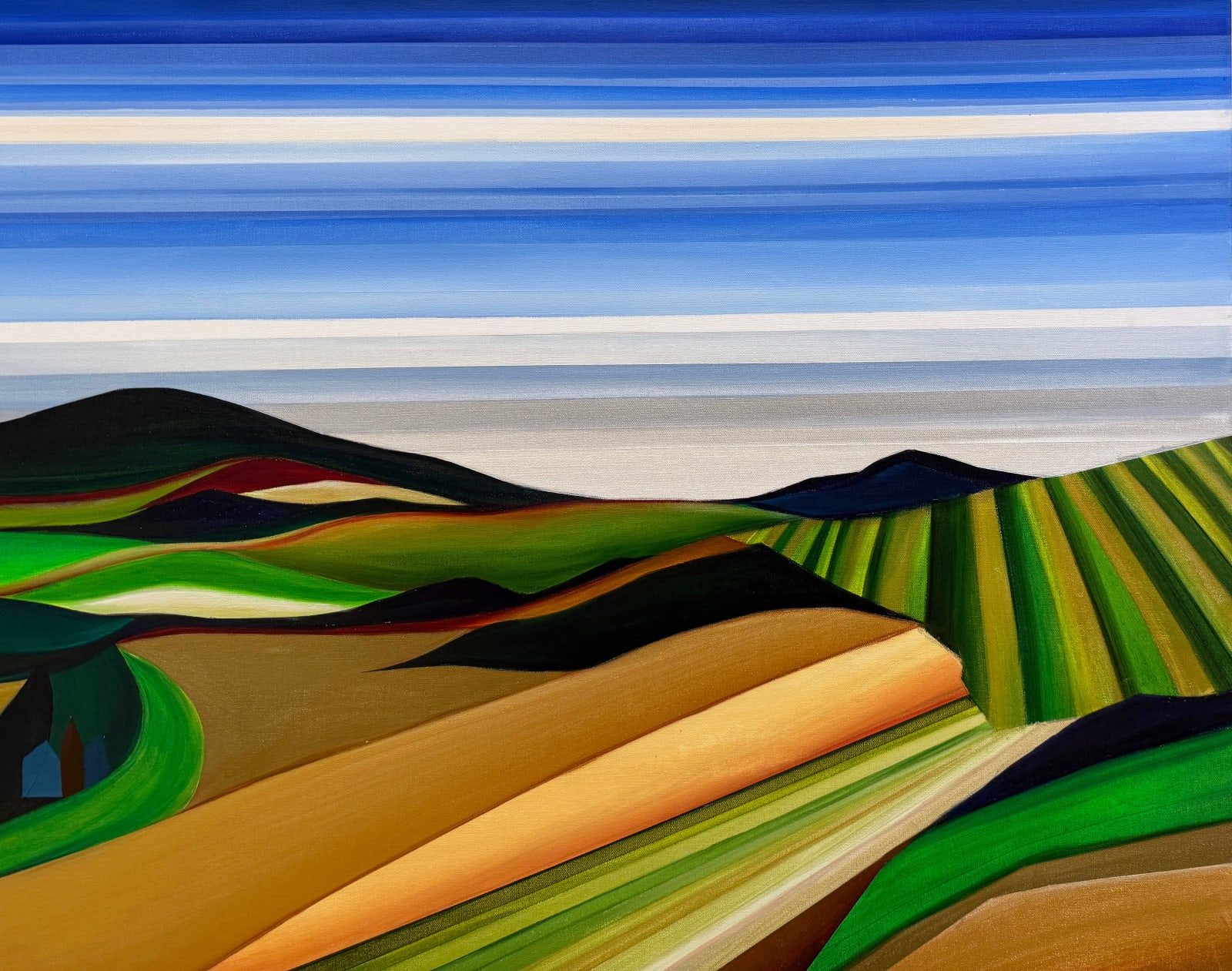 Abstracted colorful landscape