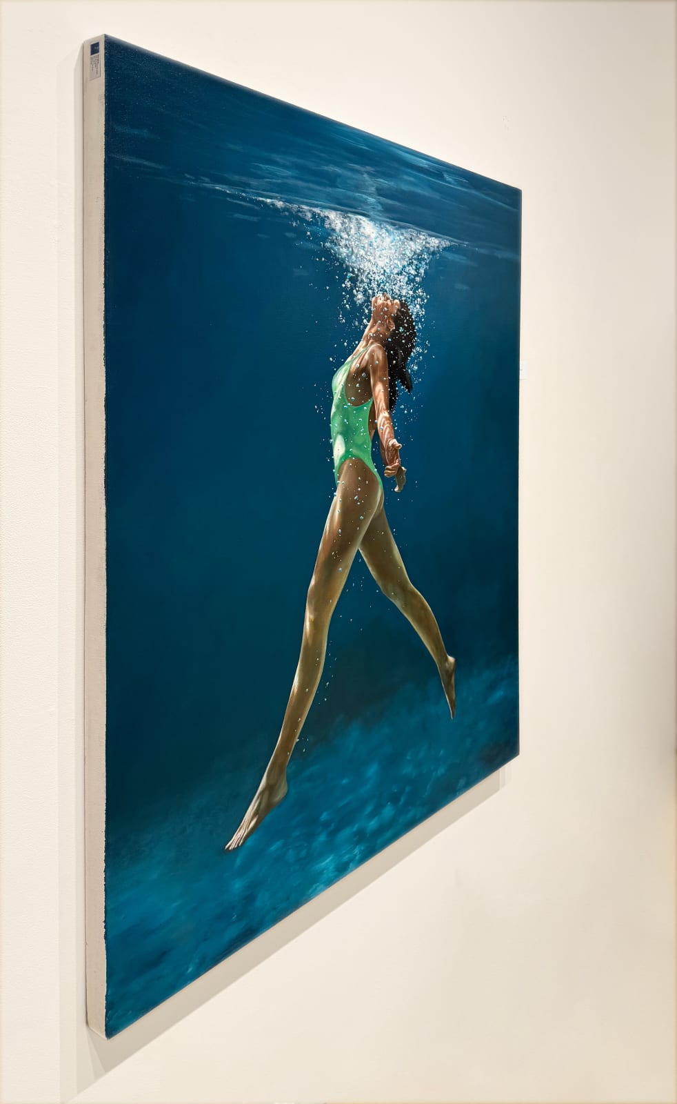 Painting of a woman under water