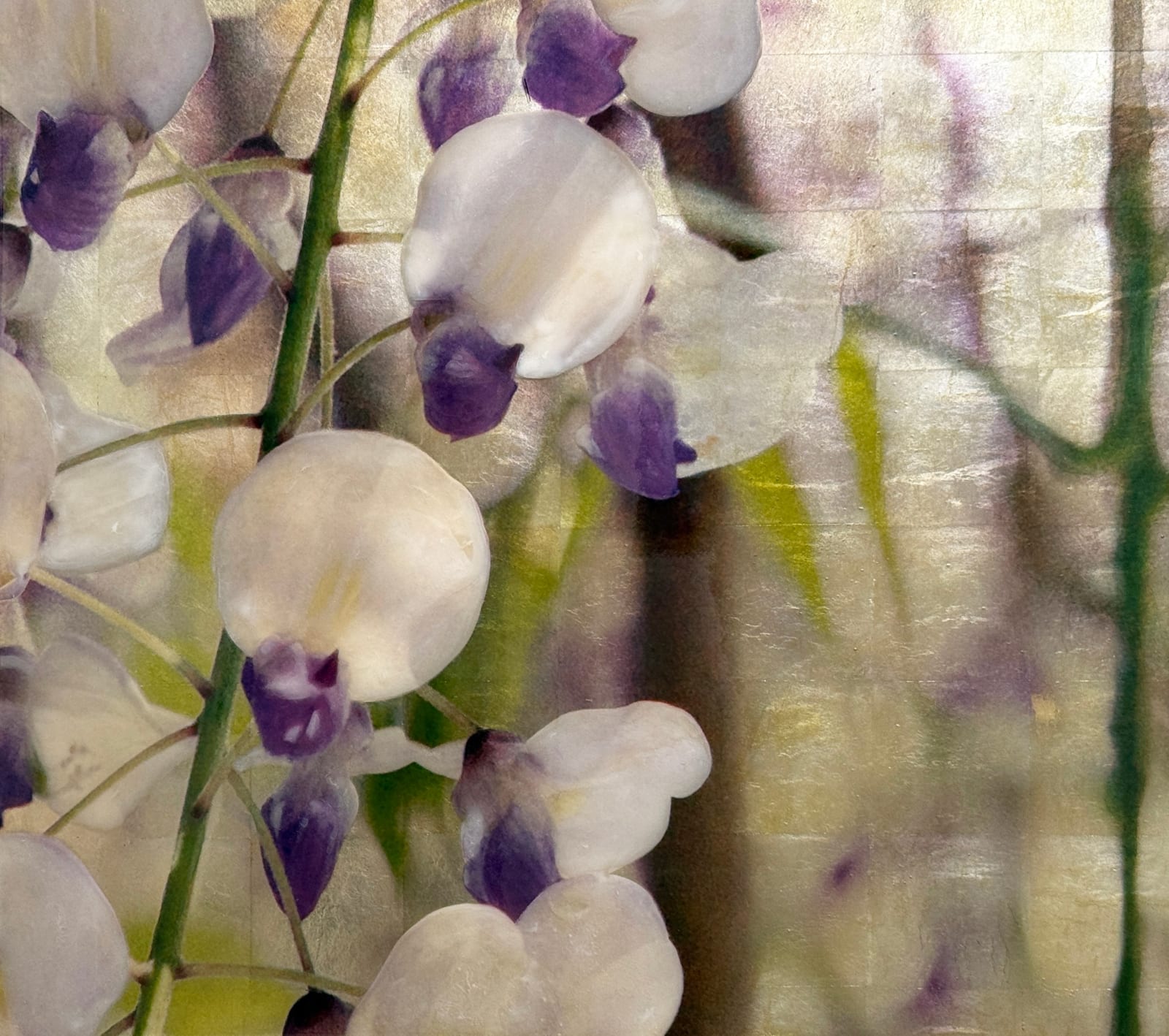Diptych artwork of orchids
