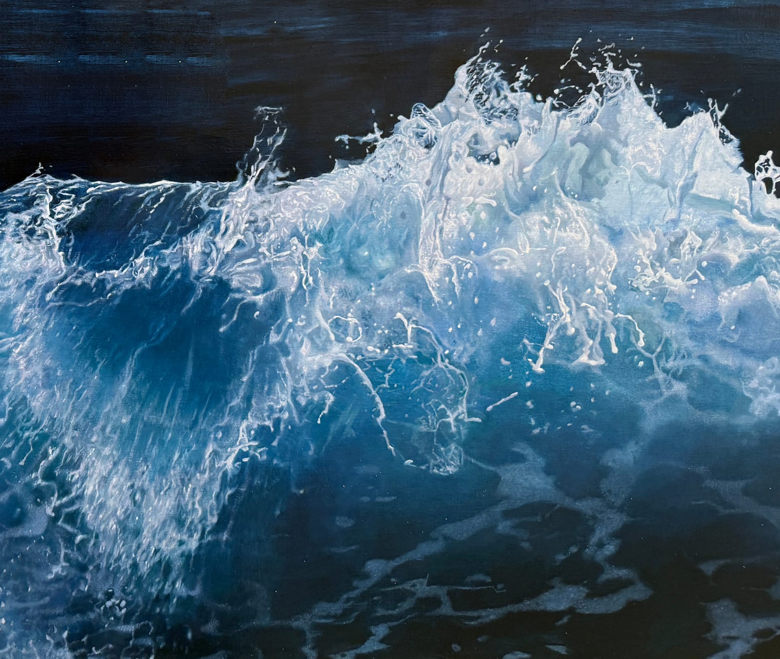 Painting of a crashing wave