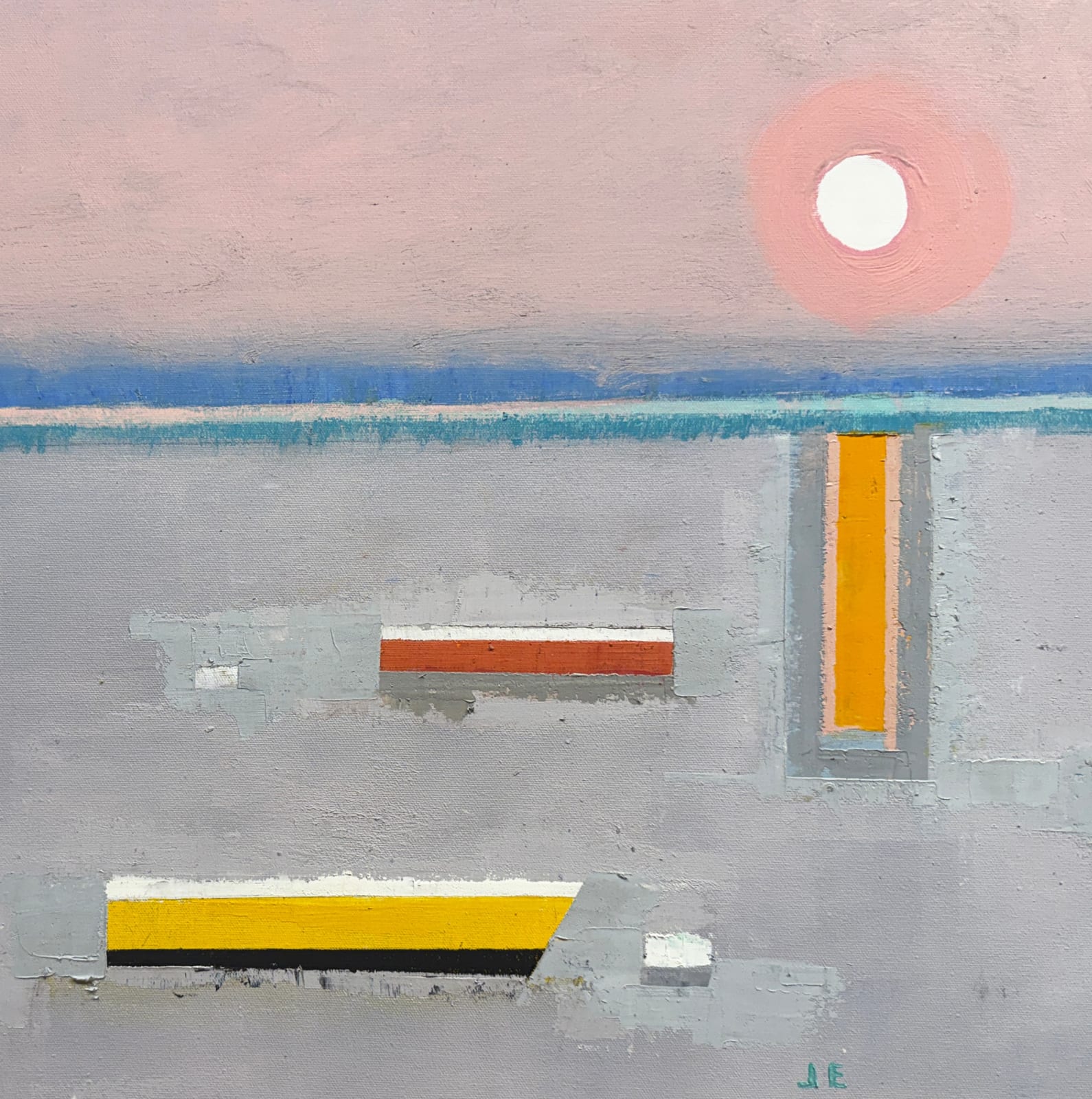 Painting of a seascape sunset