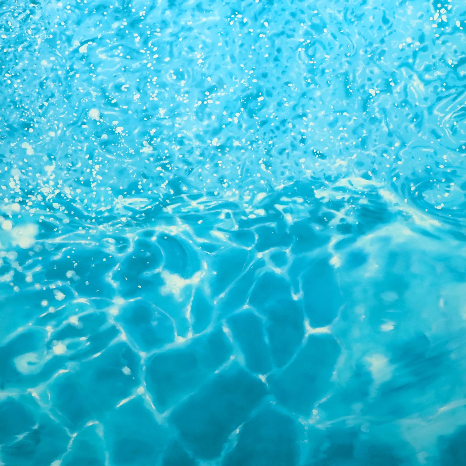 Painting of ripples on a pool