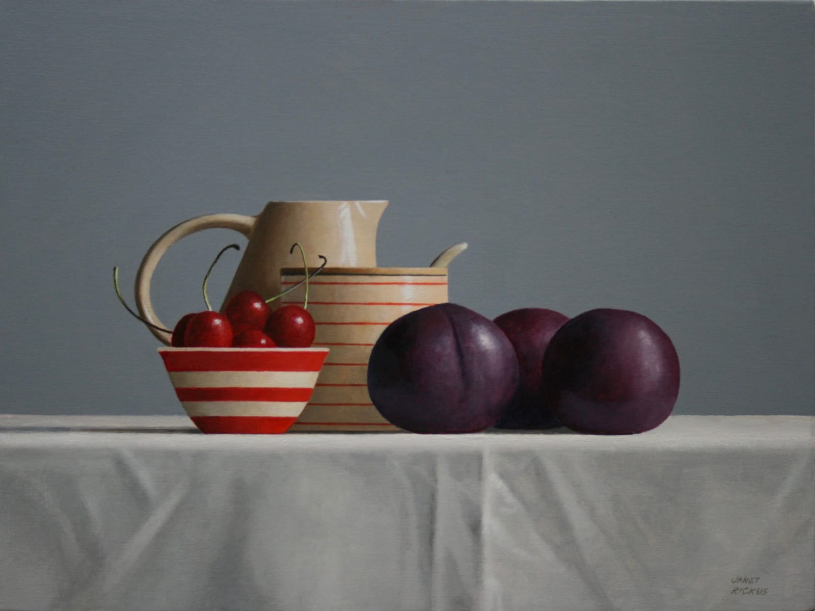 Janet Rickus, PLUMS AND CHERRIES, 2018