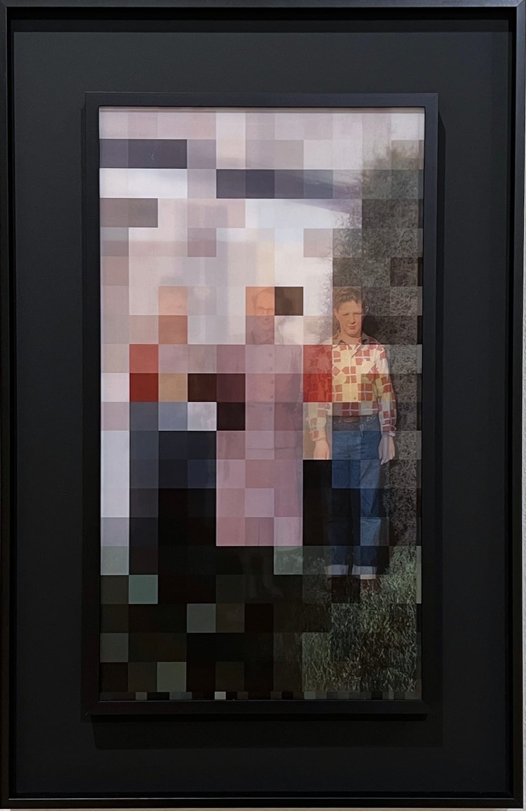 Flip-Lenticular Print of woman with two boys