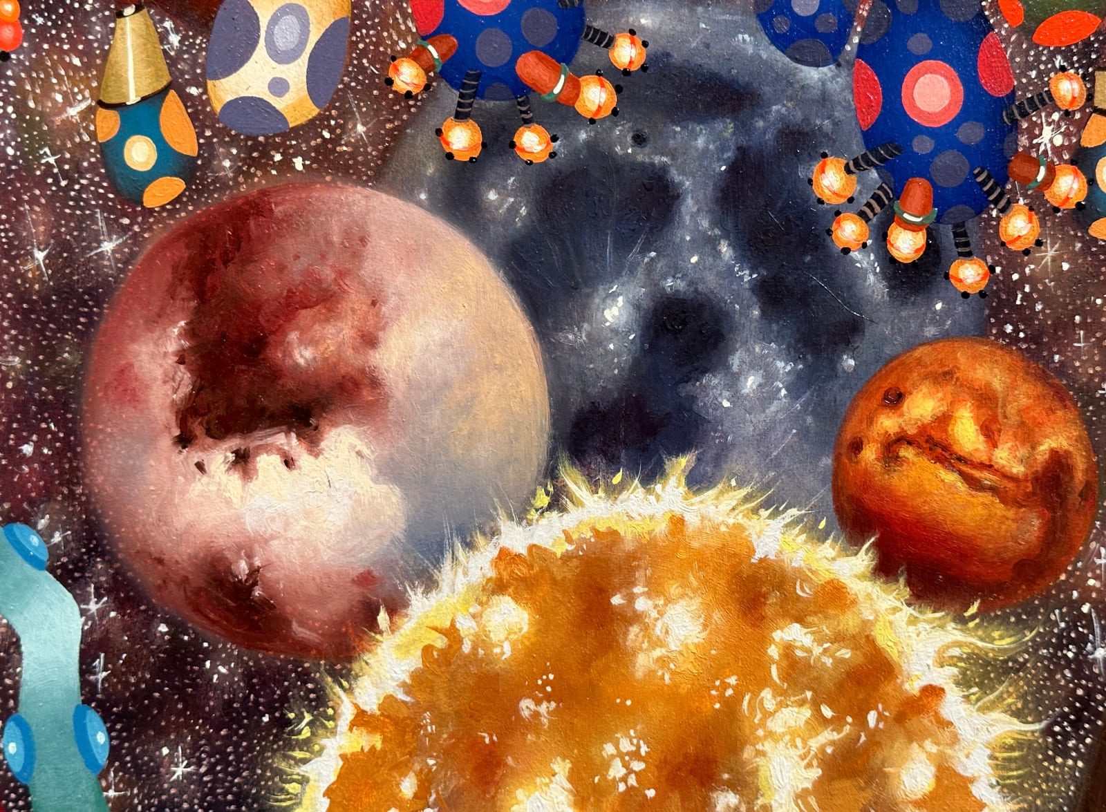 Detail of Oil painting on panel