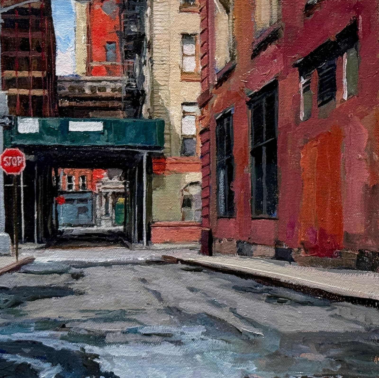 Painting of a Tribeca street