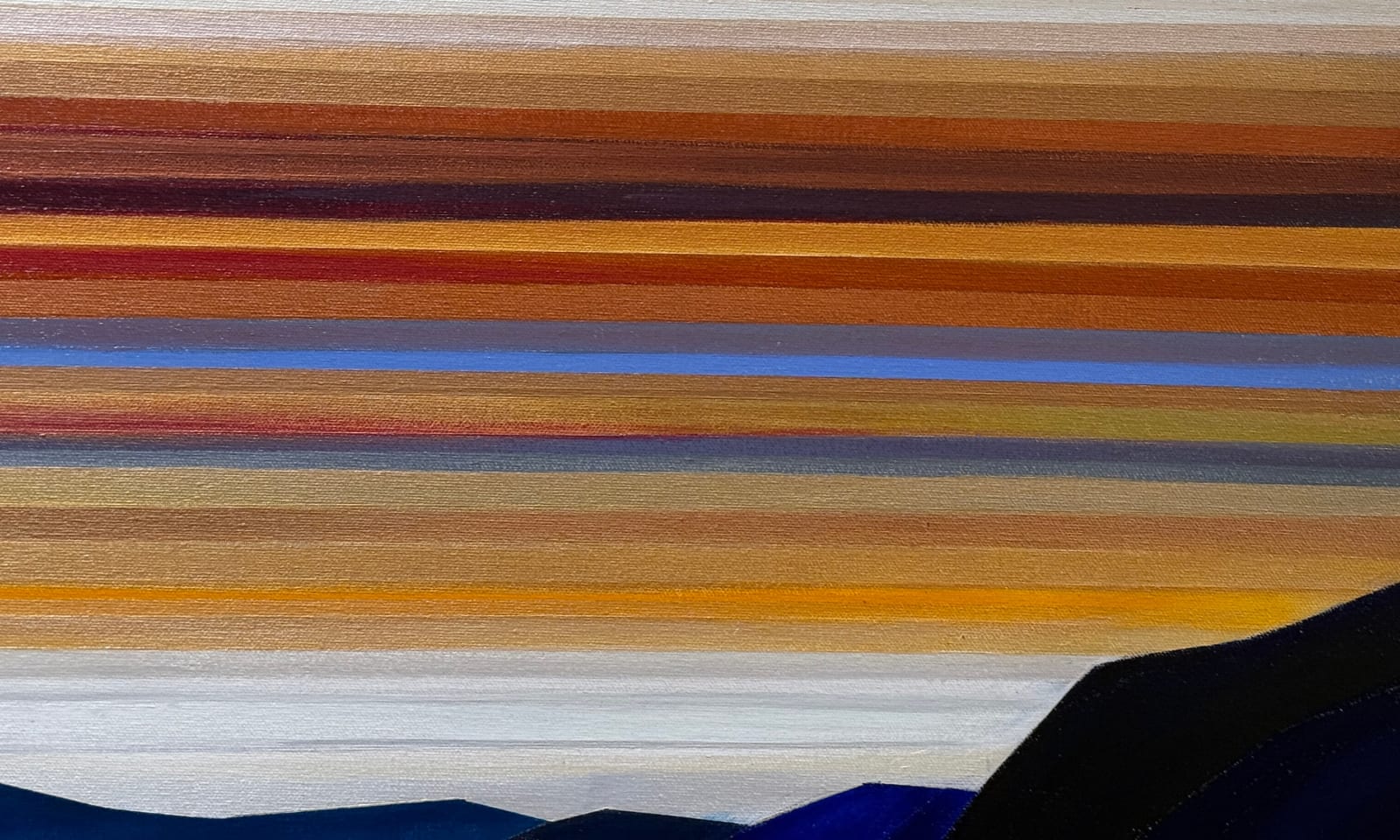 Painting of an abstracted landscape