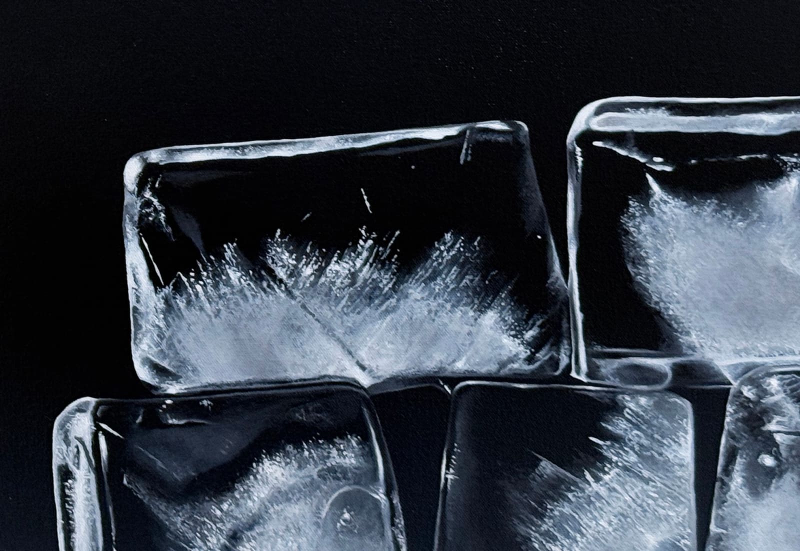 Painting of stacked ice