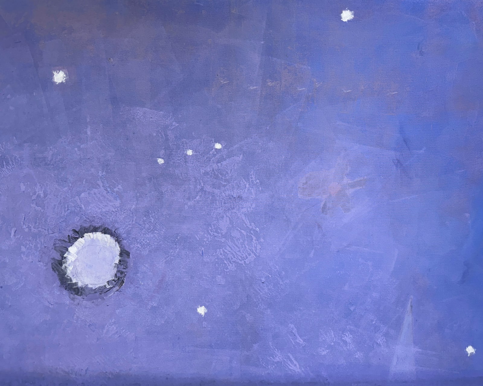 Seascape painting at night