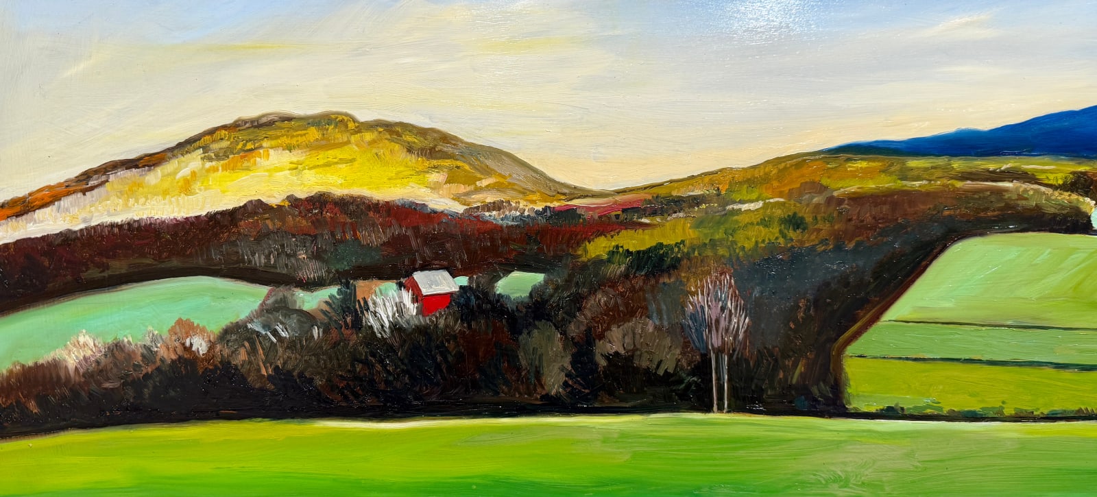 Painting of a Vermont field
