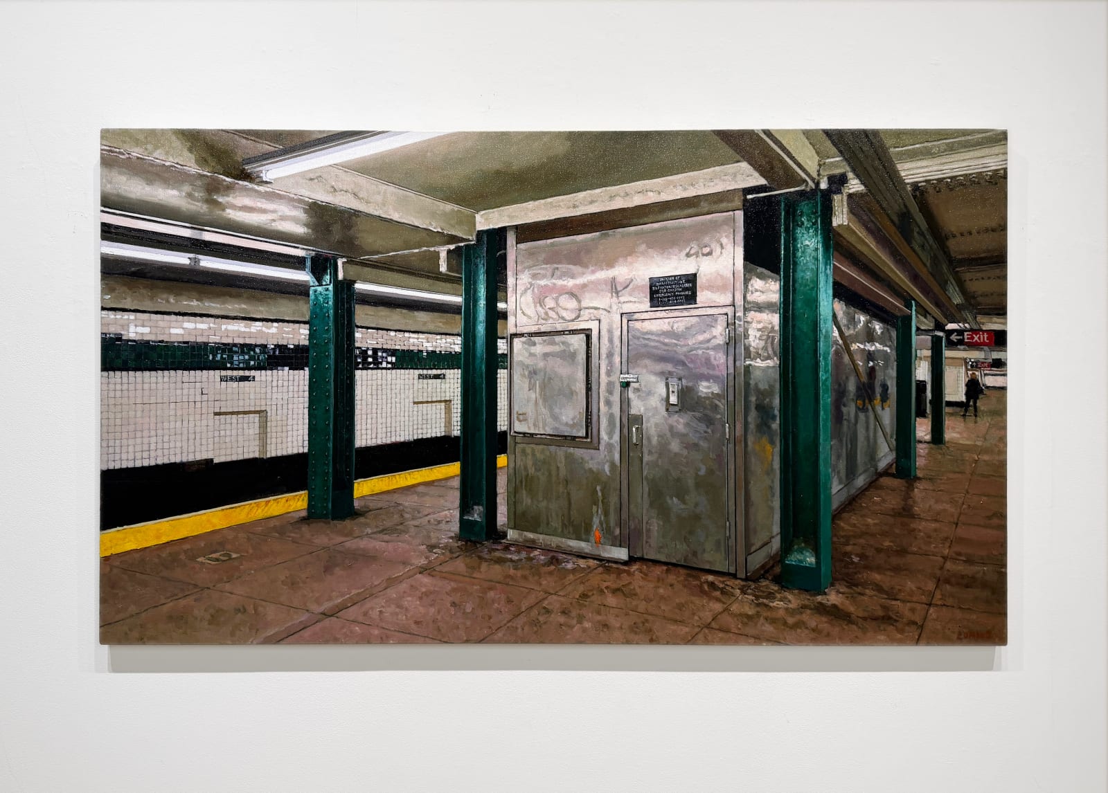 Painting of a New York City subway station