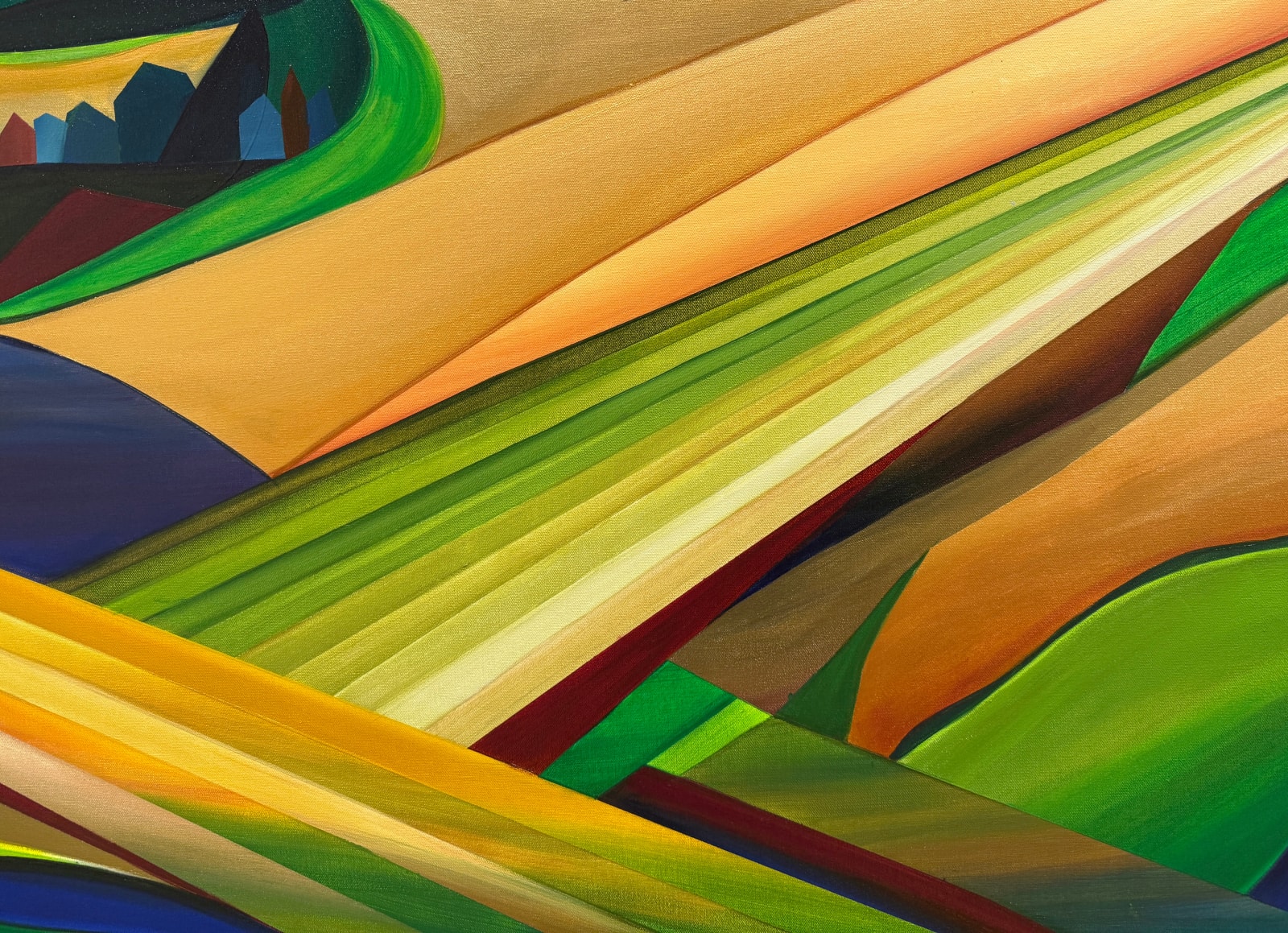 Abstracted colorful landscape