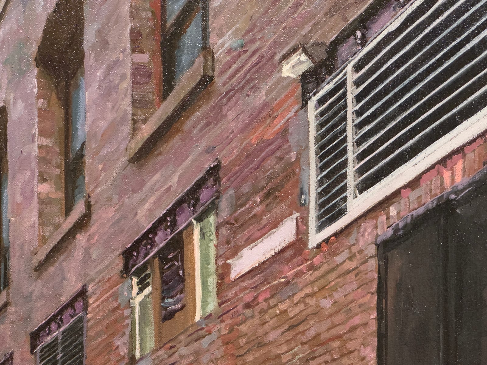 Painting of a puddle on a street in New York City