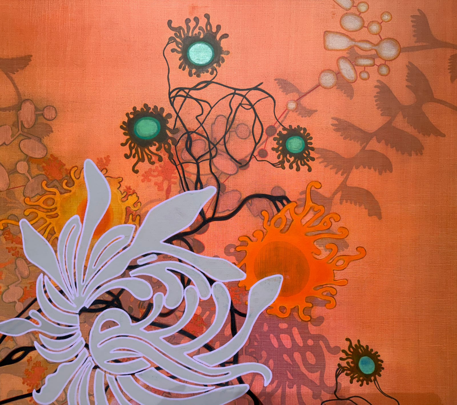 Abstracted floral painting