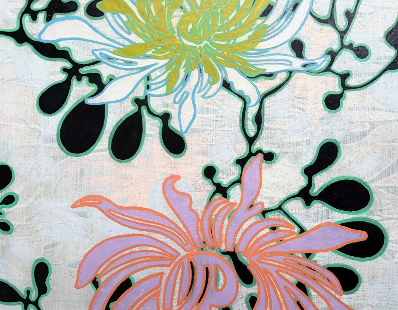 Abstracted painting of flowers