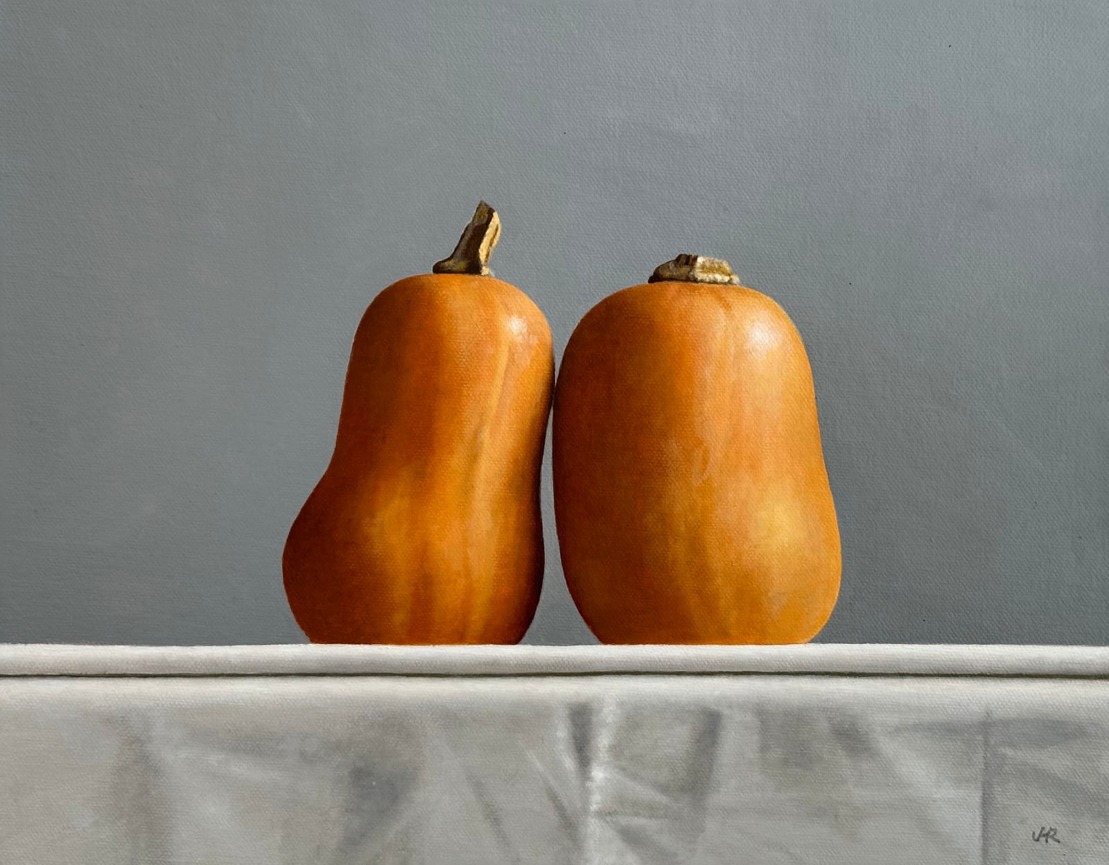 Still life of two squashes