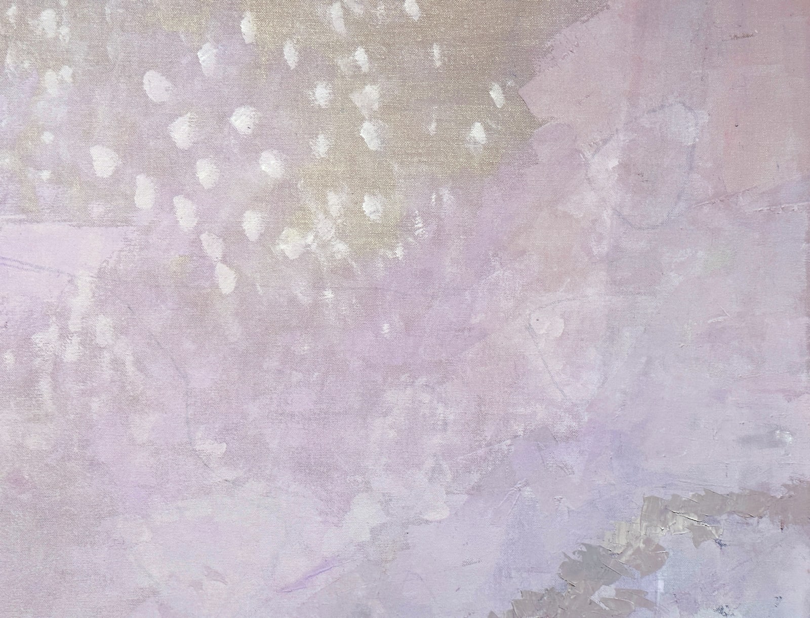 Oil painting of boats with expansive purple sky