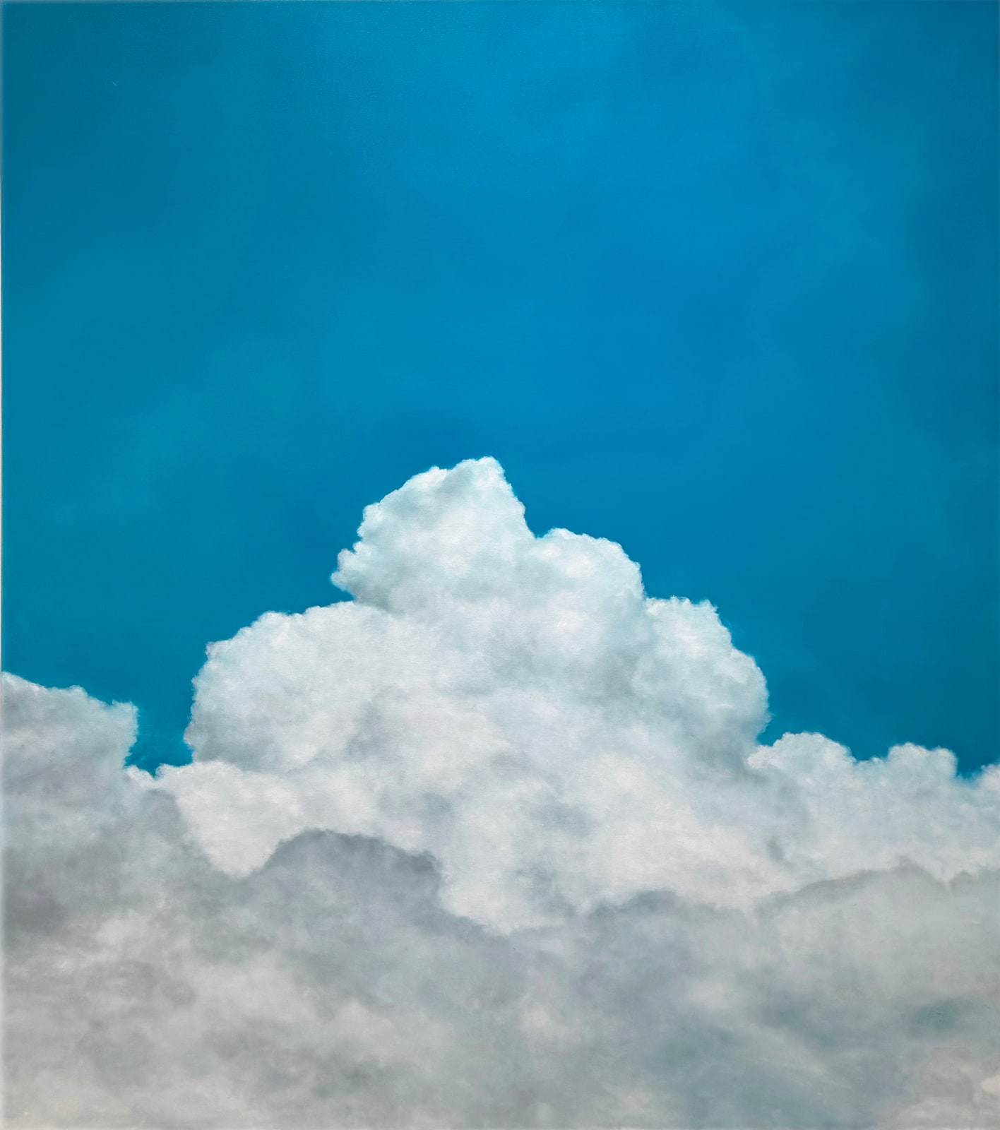 Painting of clouds and blue sky
