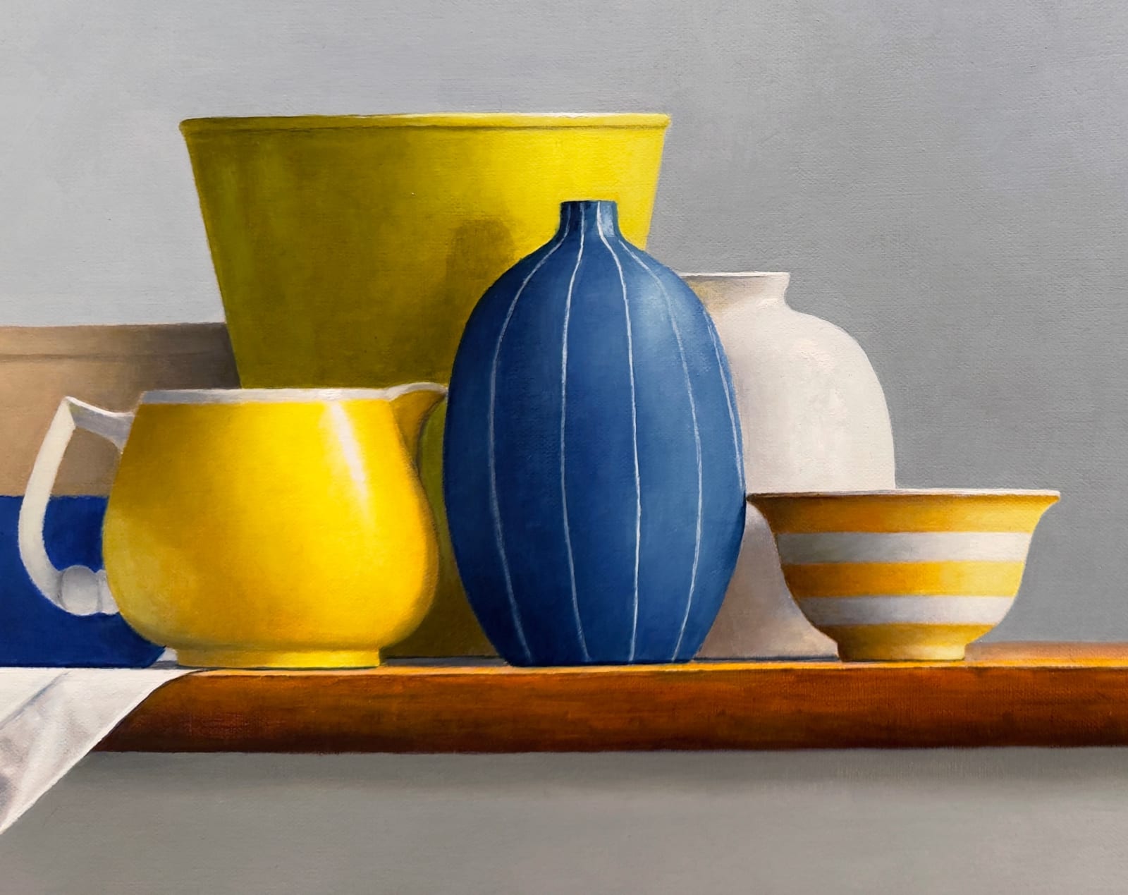 Still life painting of various vessels