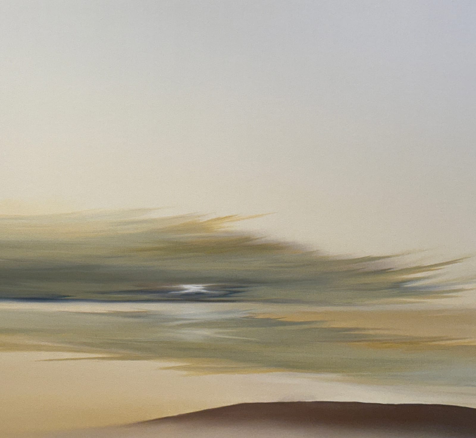 Landscape painting in yellow tones