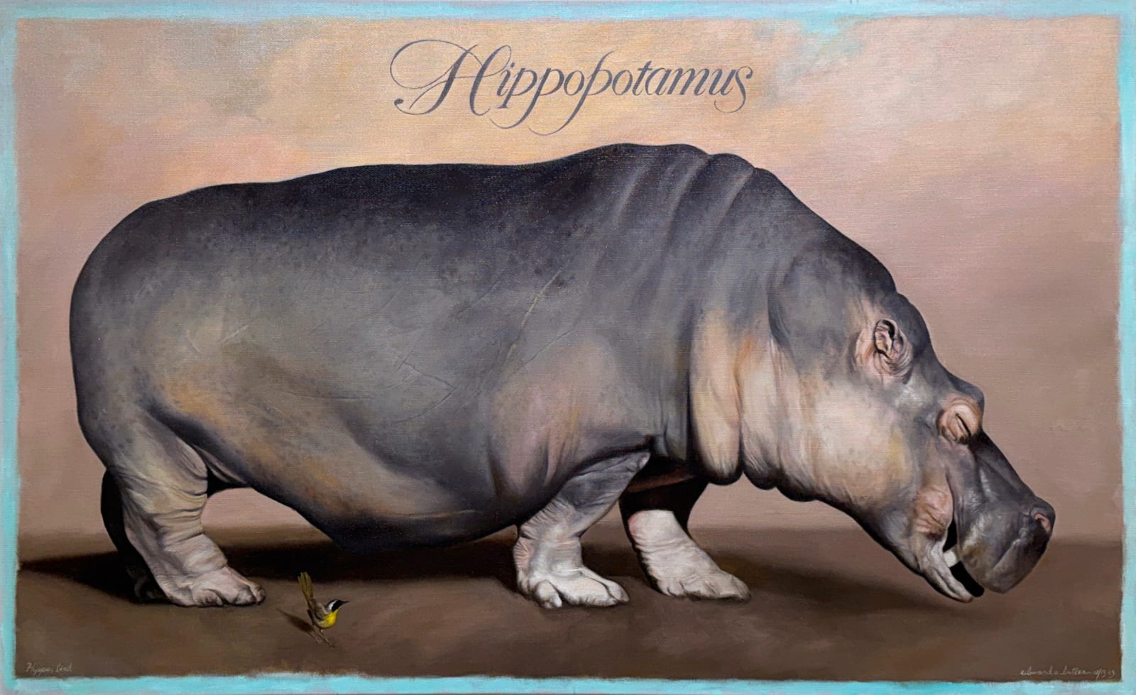 Painting of a hippo