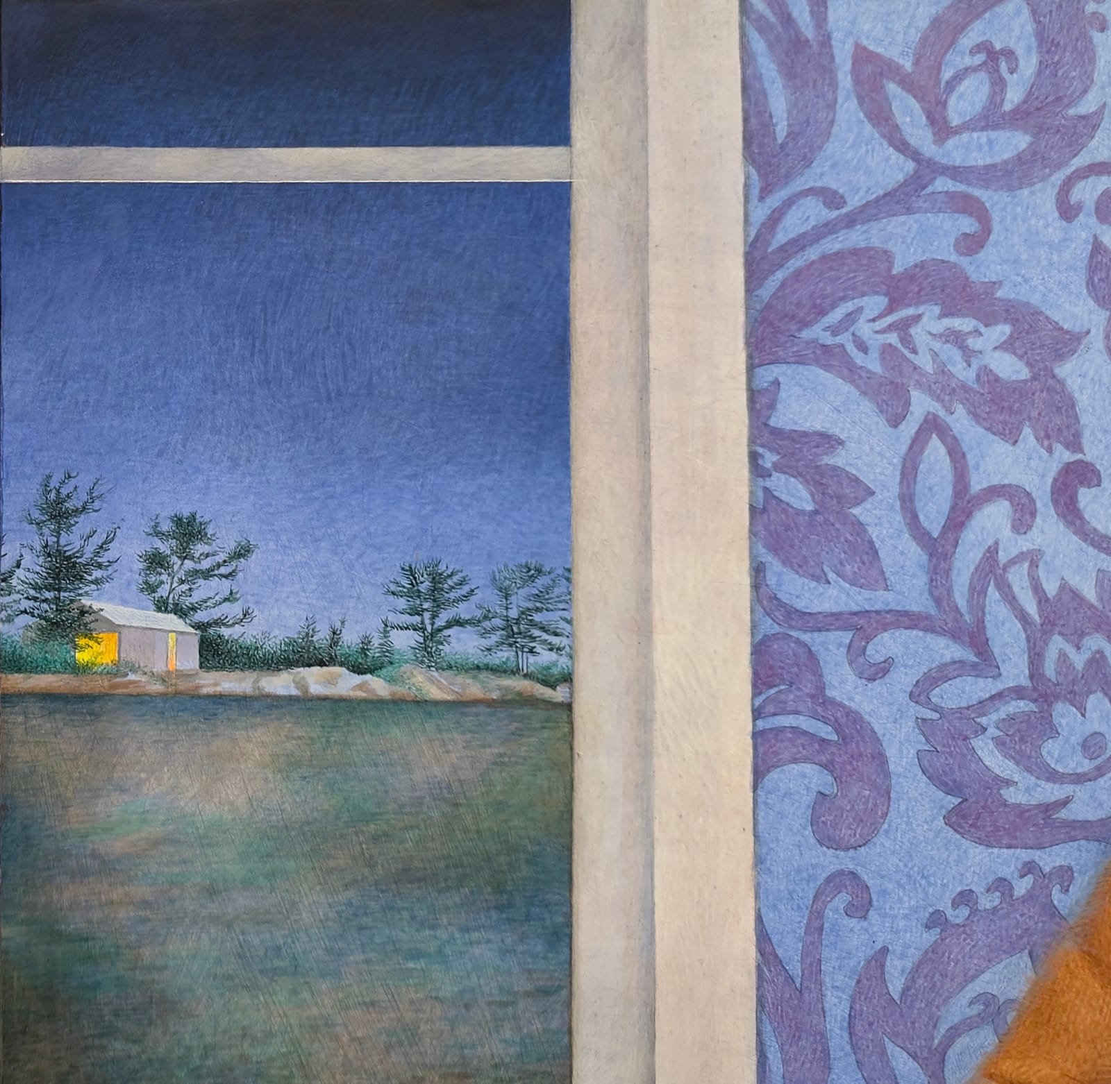 Painting of a woman sitting with a turtle by her feet