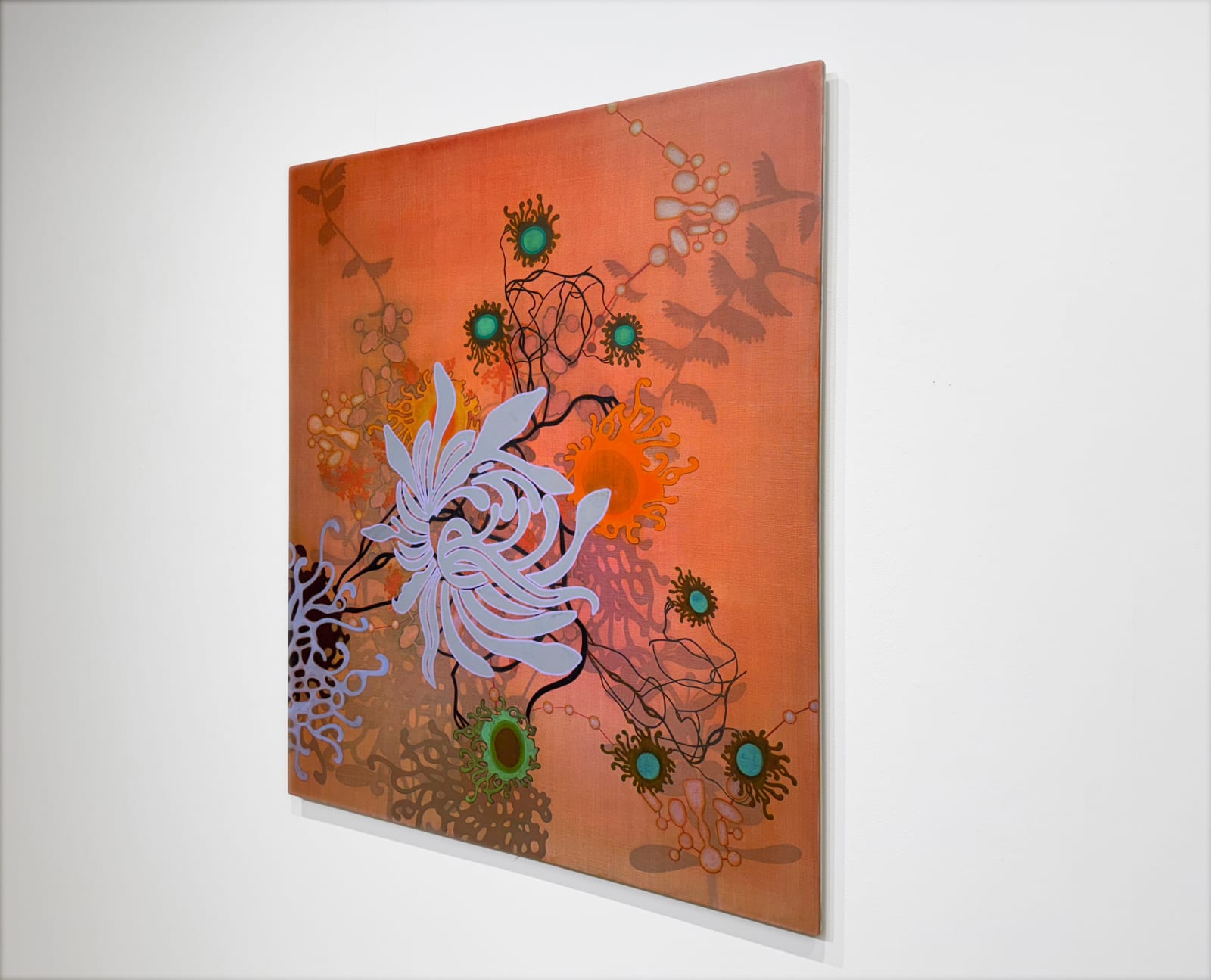 Abstracted floral painting