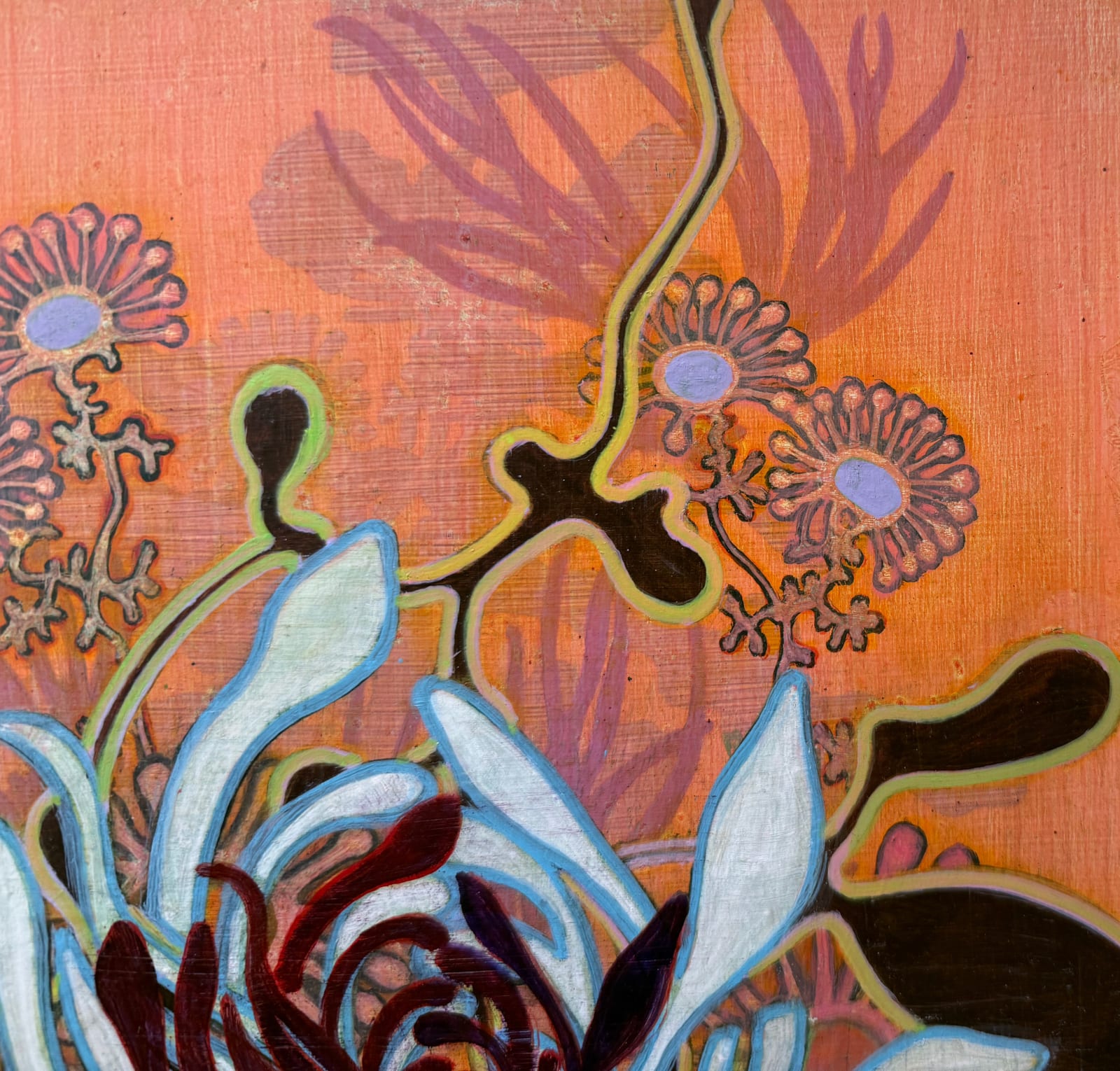 Abstracted floral painting