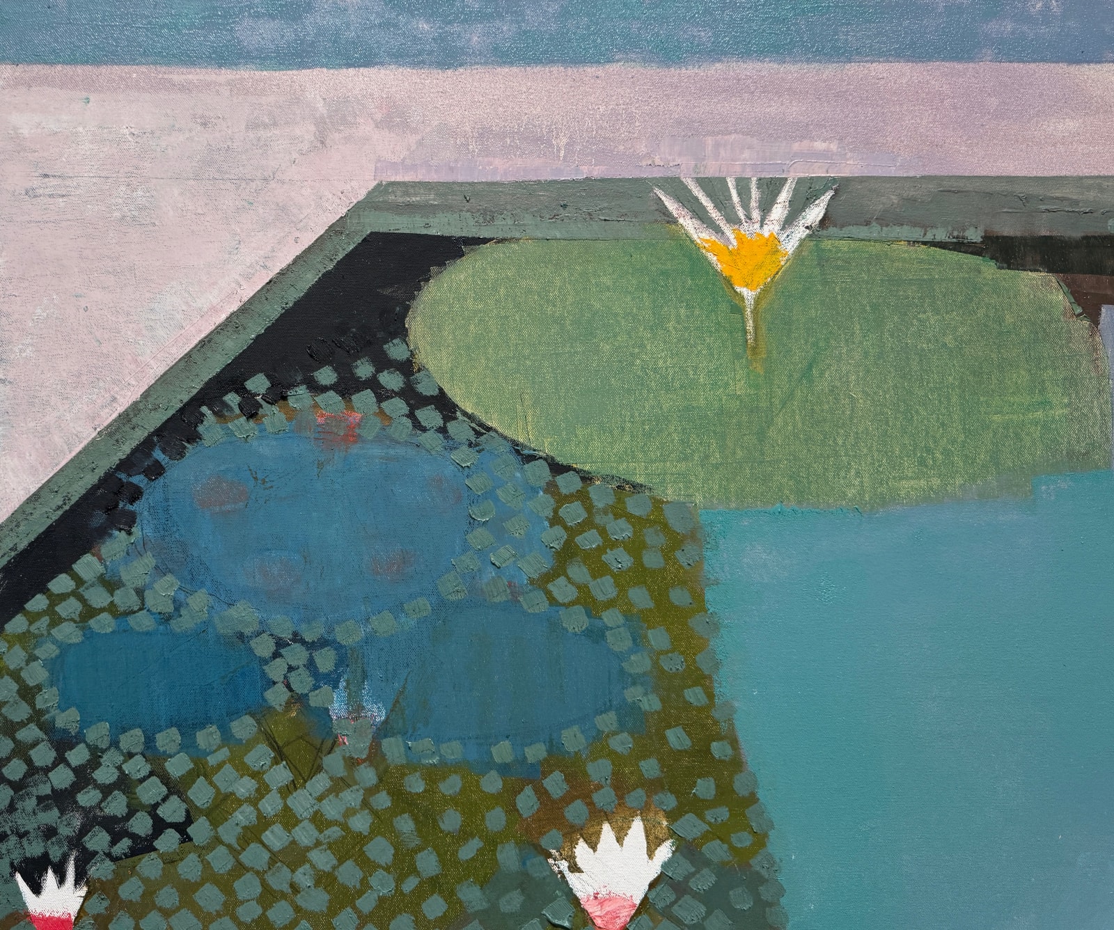 Abstracted Botanic garden pool